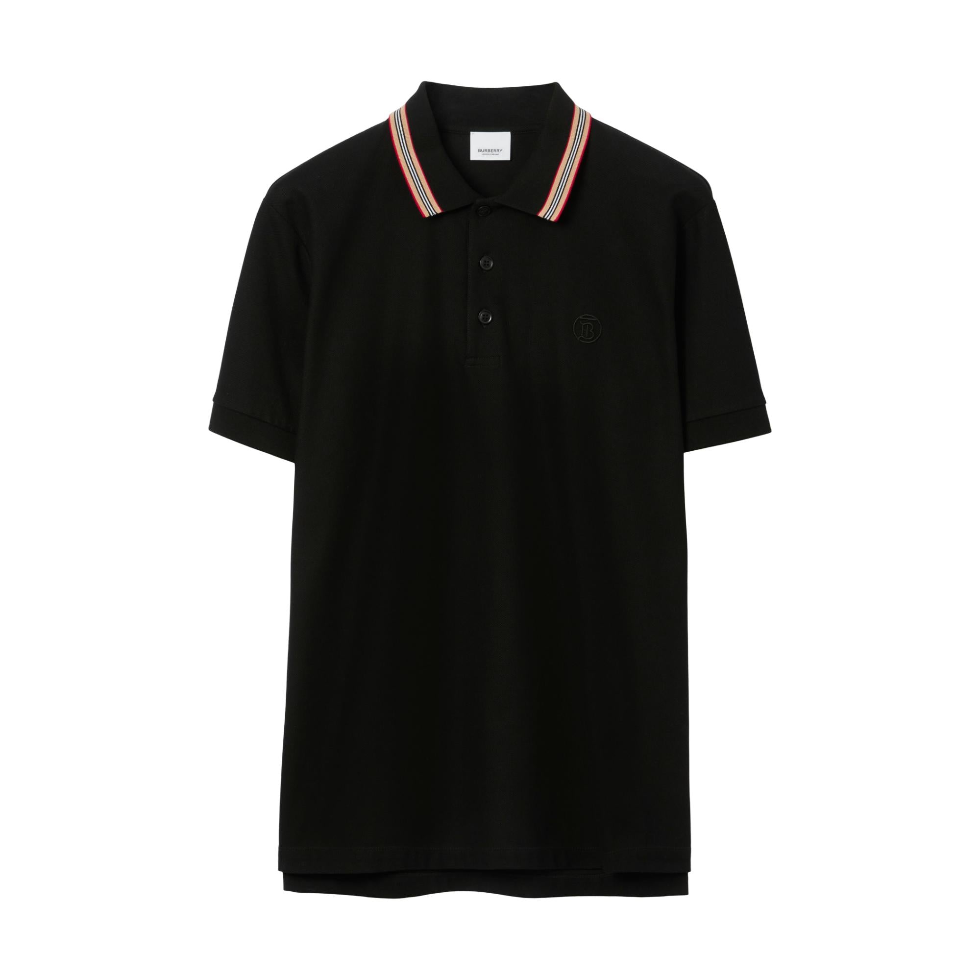 아이콘 스트라이프 칼라 폴로셔츠