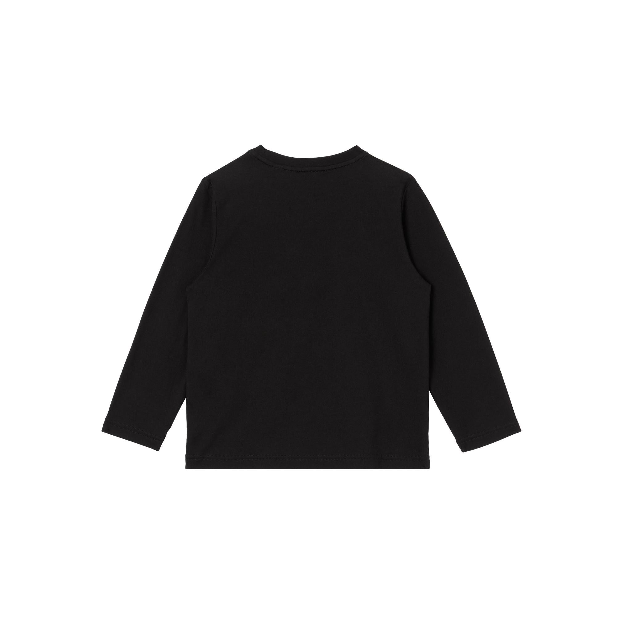 롱 슬리브 로고 스케치 프린트 코튼 톱