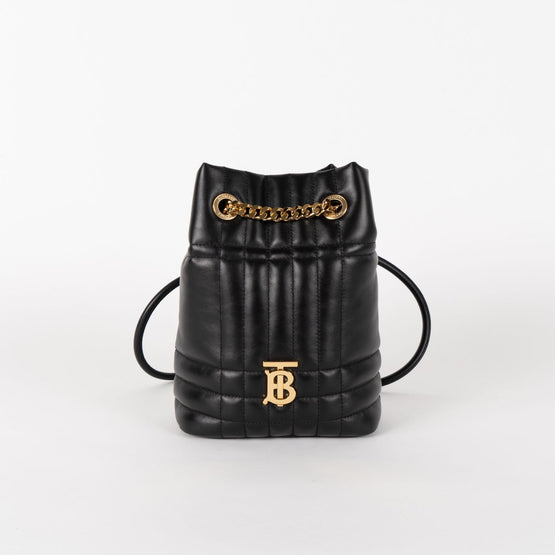 퀼팅 레더 미니 롤라 백팩