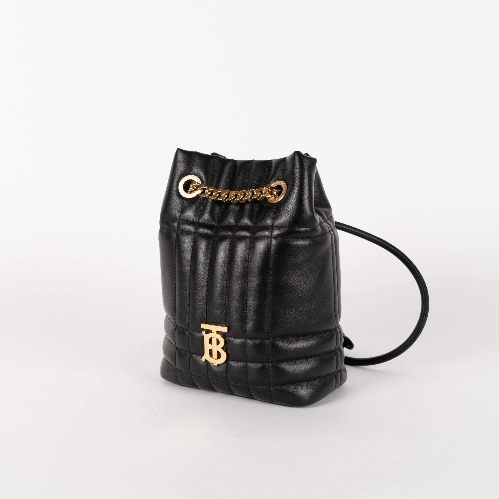 퀼팅 레더 미니 롤라 백팩