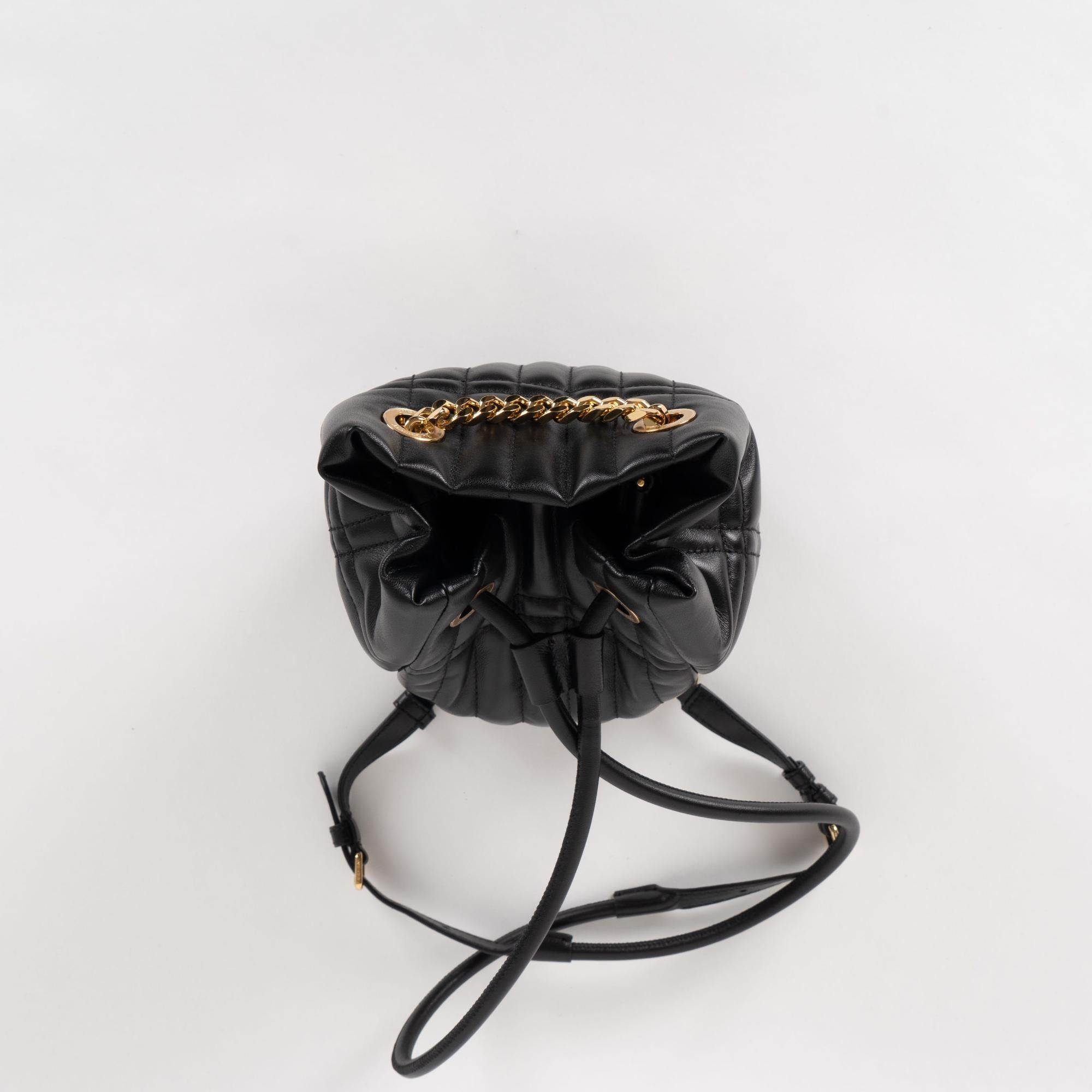 퀼팅 레더 미니 롤라 백팩