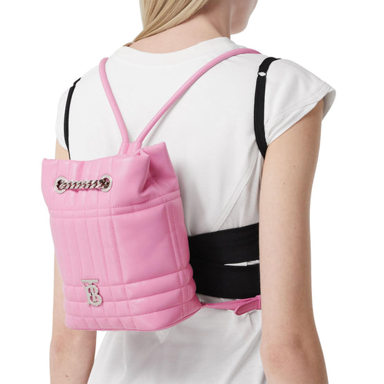 퀼팅 레더 미니 롤라 백팩