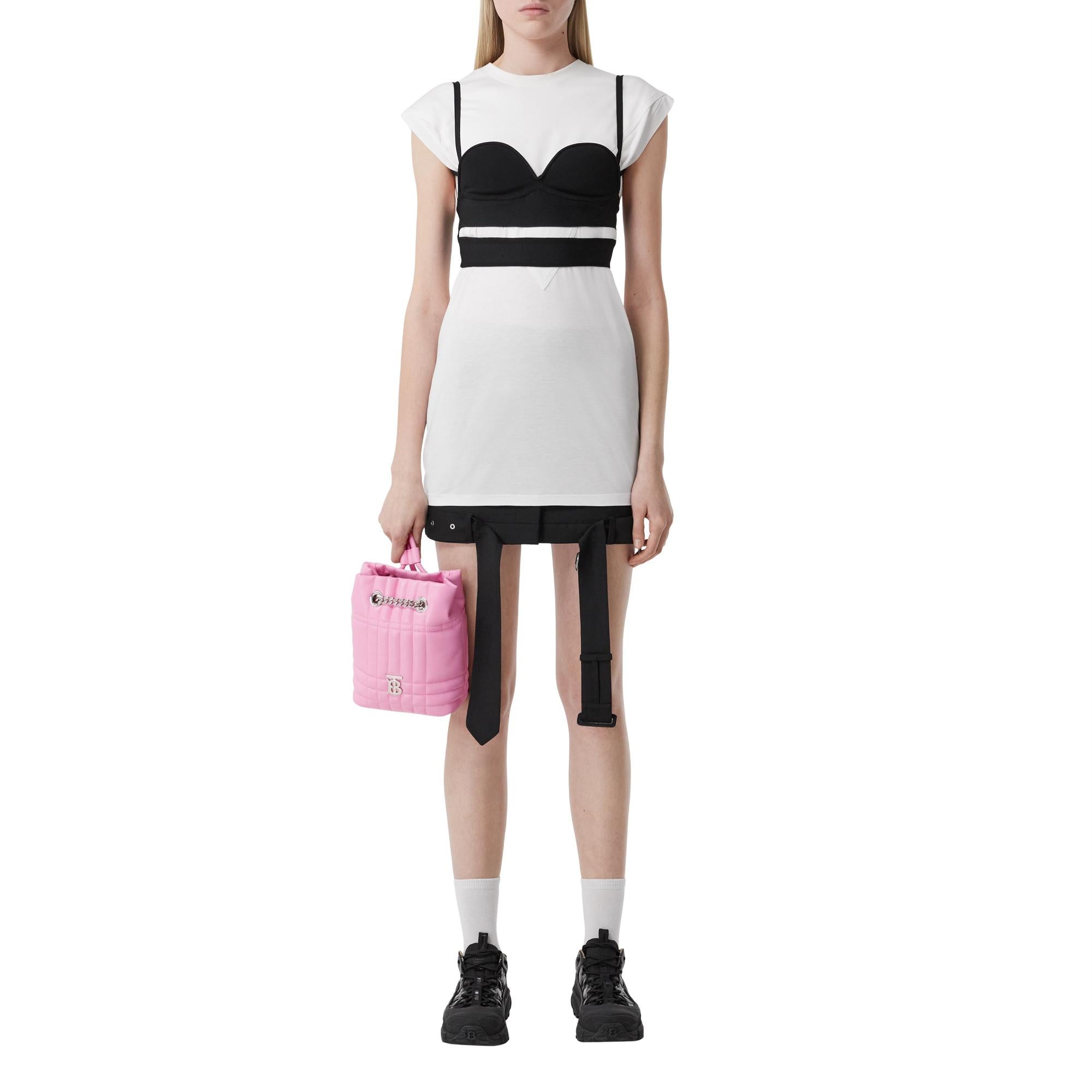 퀼팅 레더 미니 롤라 백팩