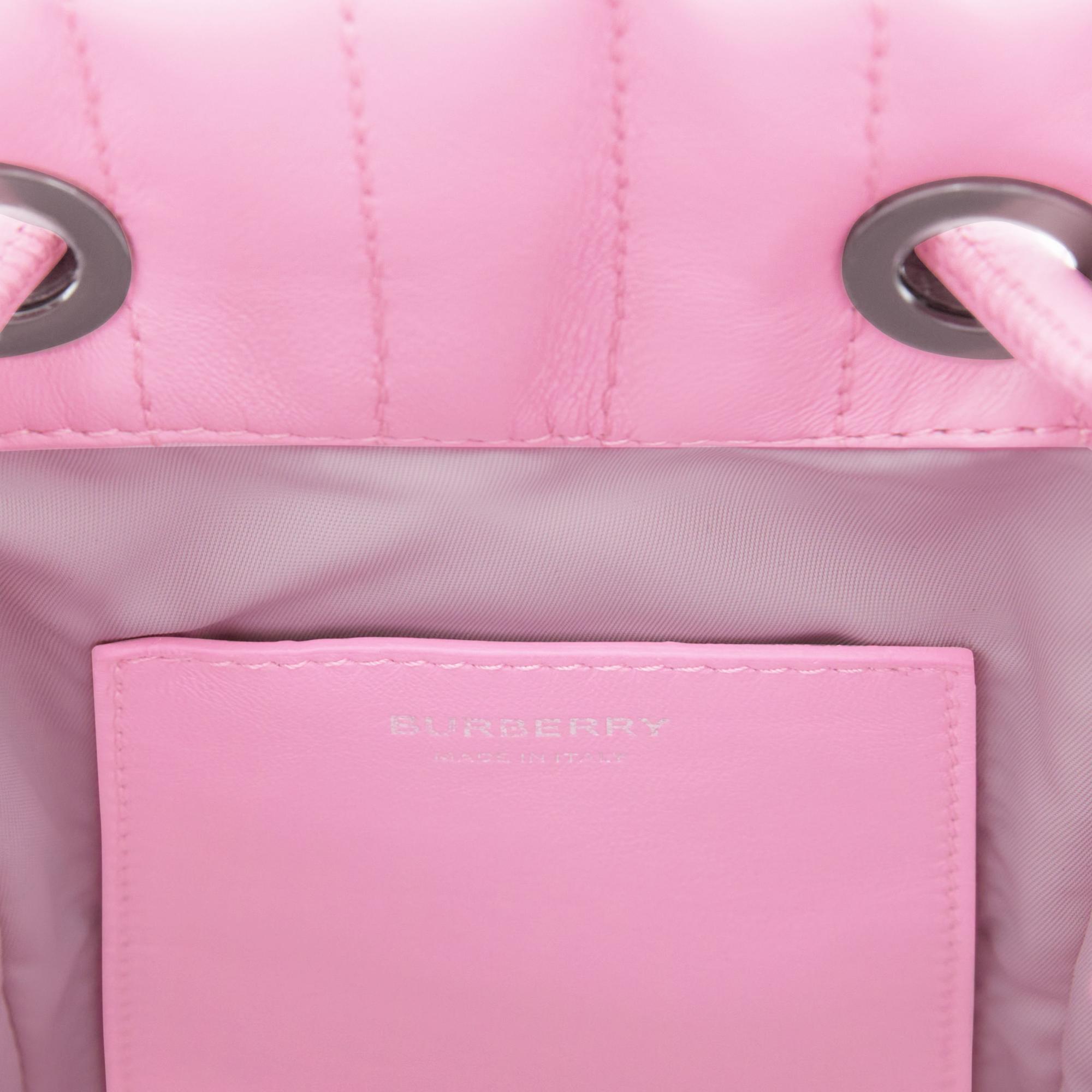 퀼팅 레더 미니 롤라 백팩