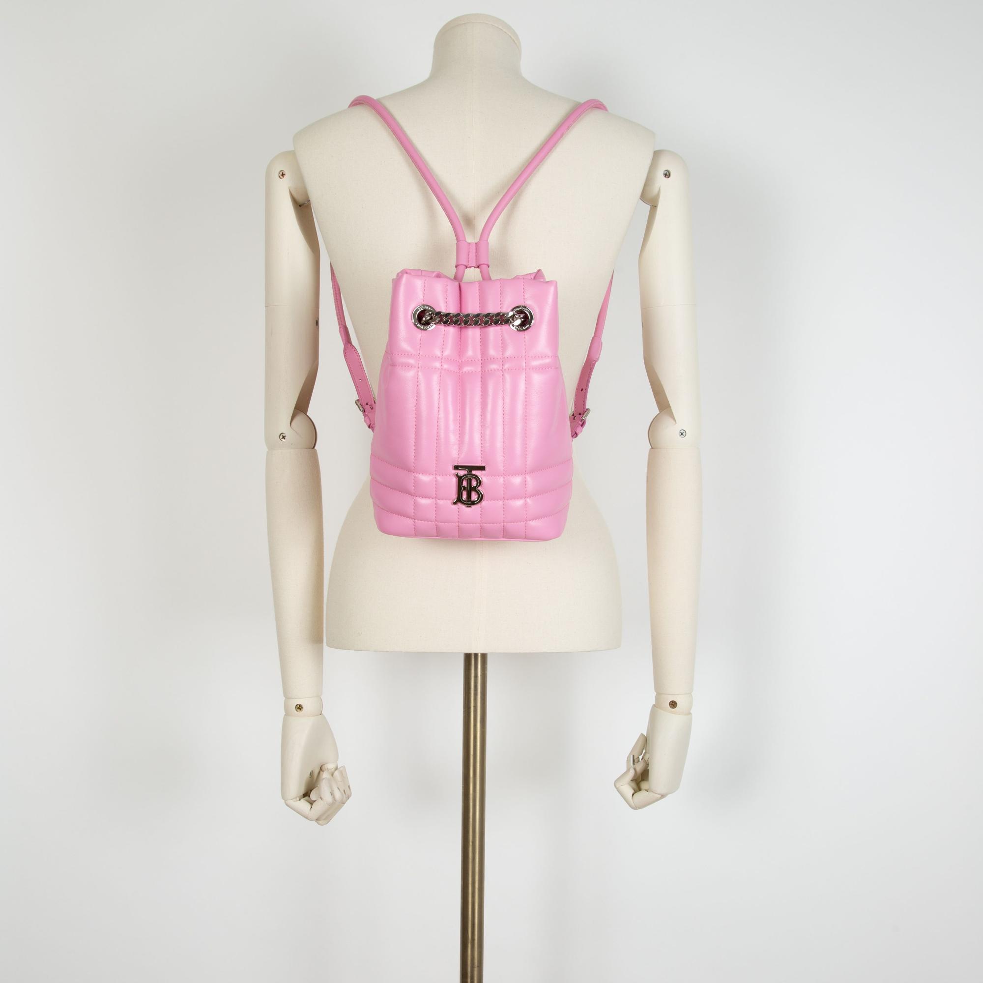 퀼팅 레더 미니 롤라 백팩