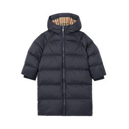 로고 그래픽 나일론 롱 퍼퍼 재킷