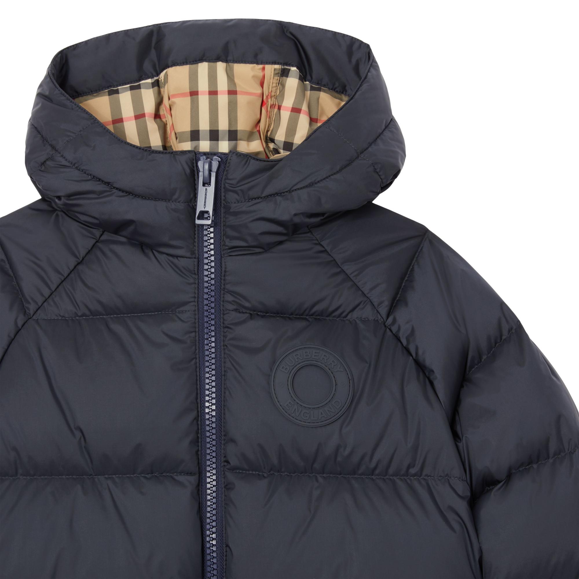 로고 그래픽 나일론 롱 퍼퍼 재킷