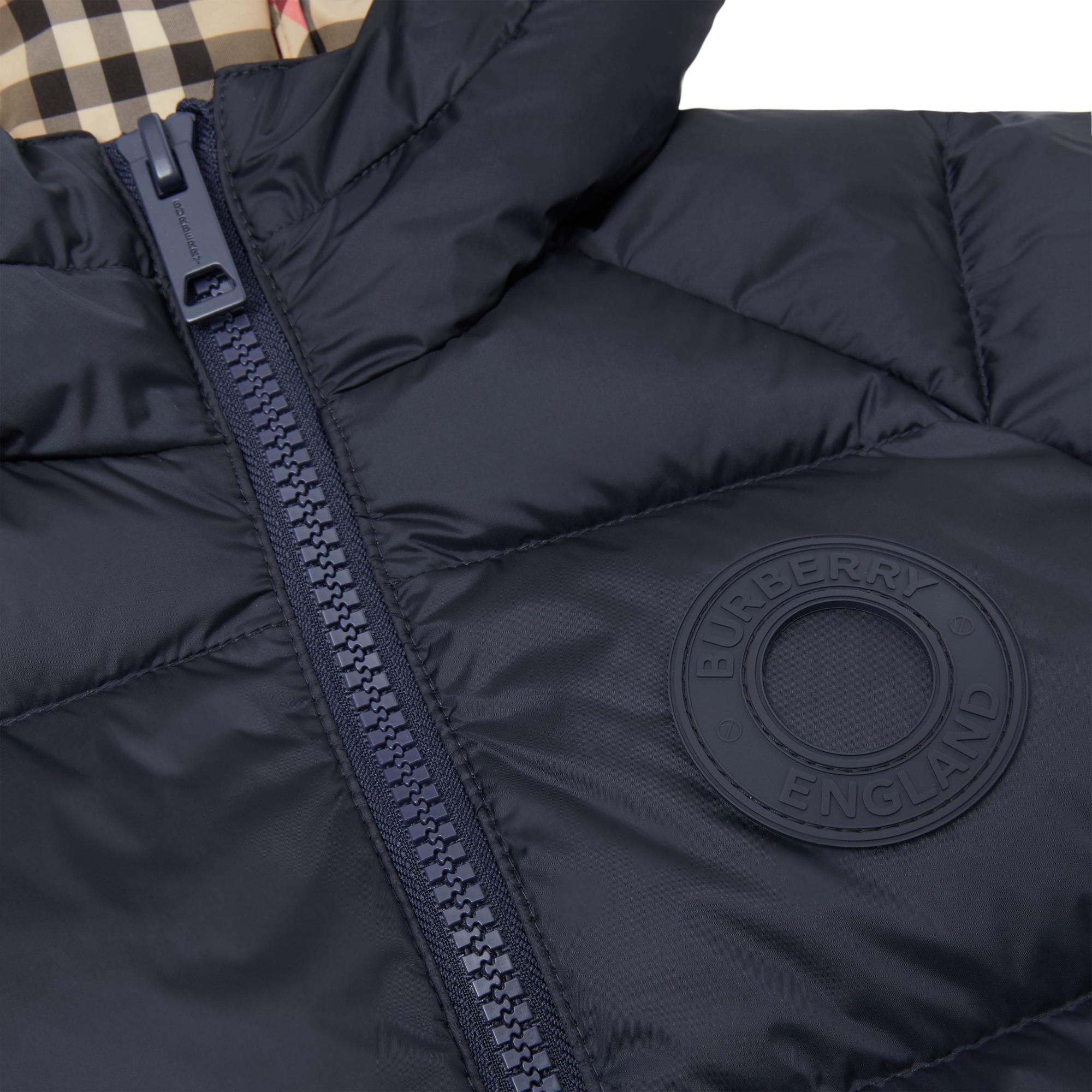 로고 그래픽 나일론 롱 퍼퍼 재킷