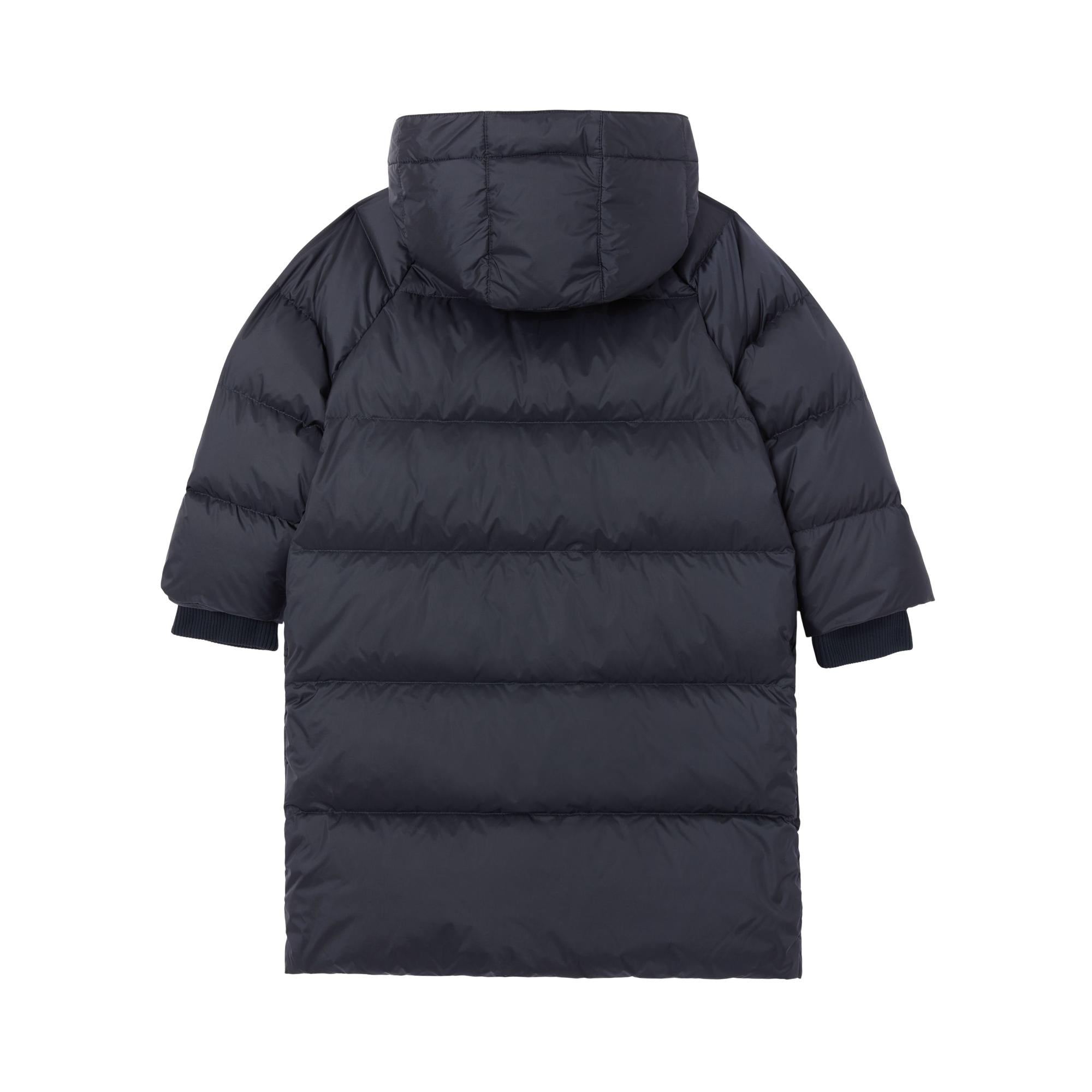 로고 그래픽 나일론 롱 퍼퍼 재킷