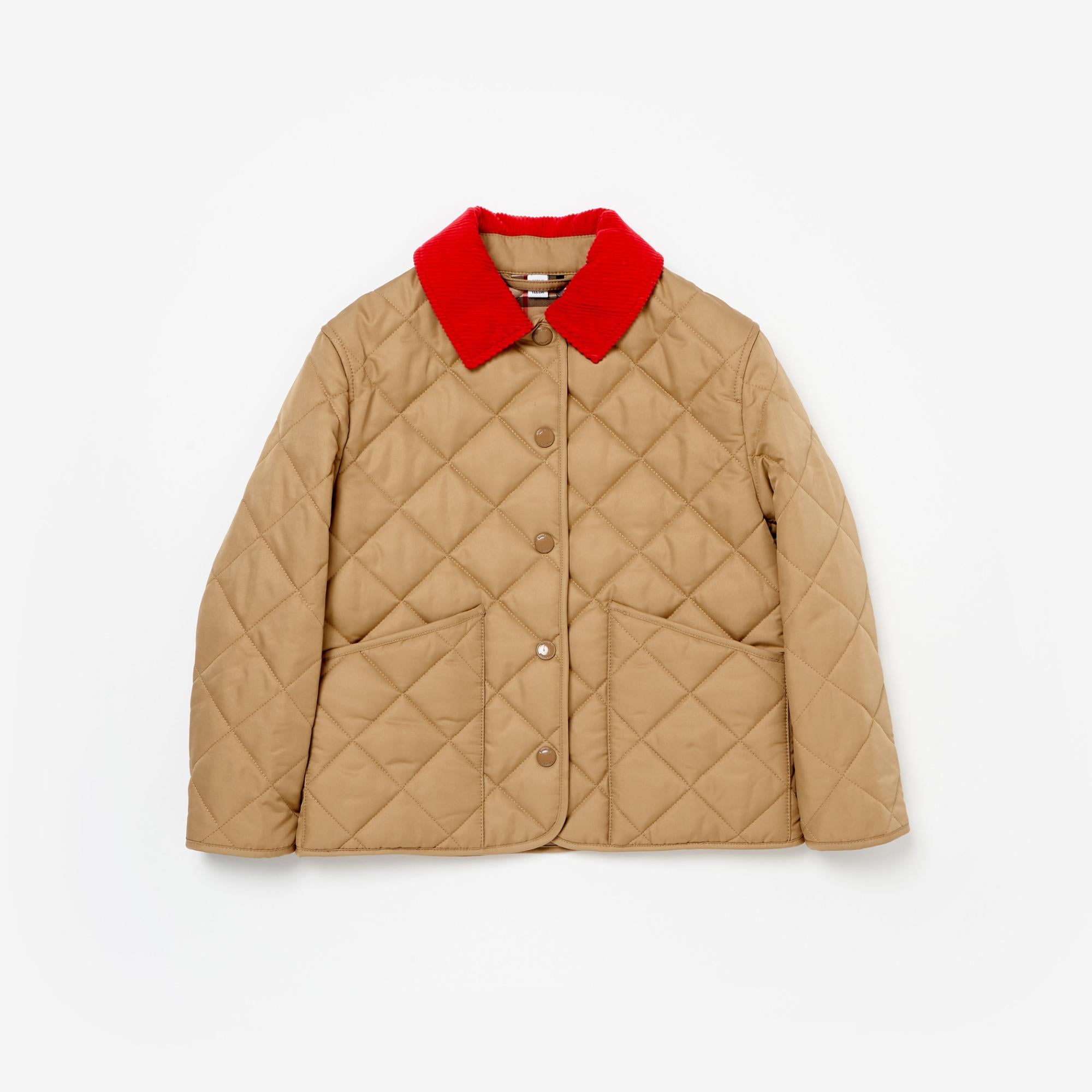 코듀로이 칼라 다이아몬드 퀼팅 재킷