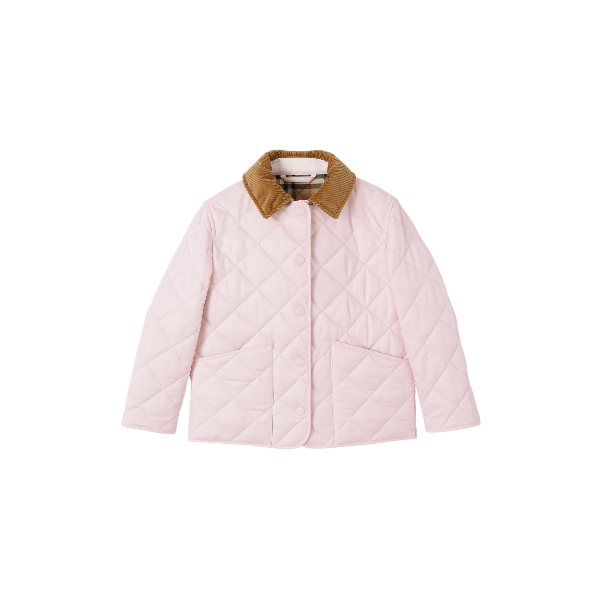 코듀로이 칼라 다이아몬드 퀼팅 재킷