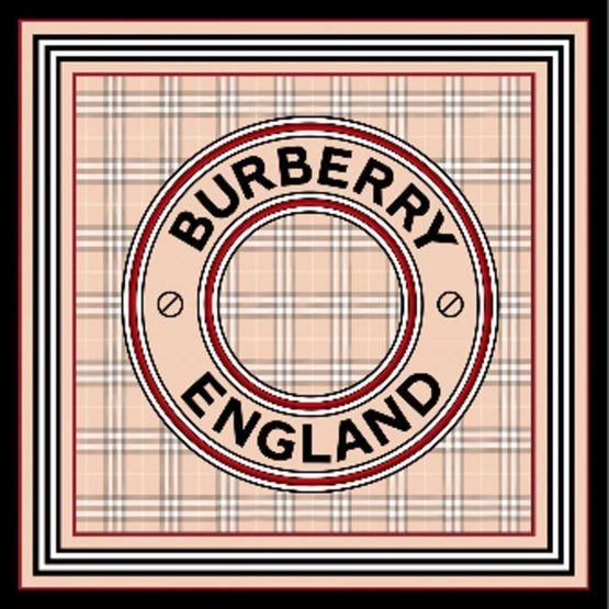 몽타주 프린트 실크 스퀘어 스카프