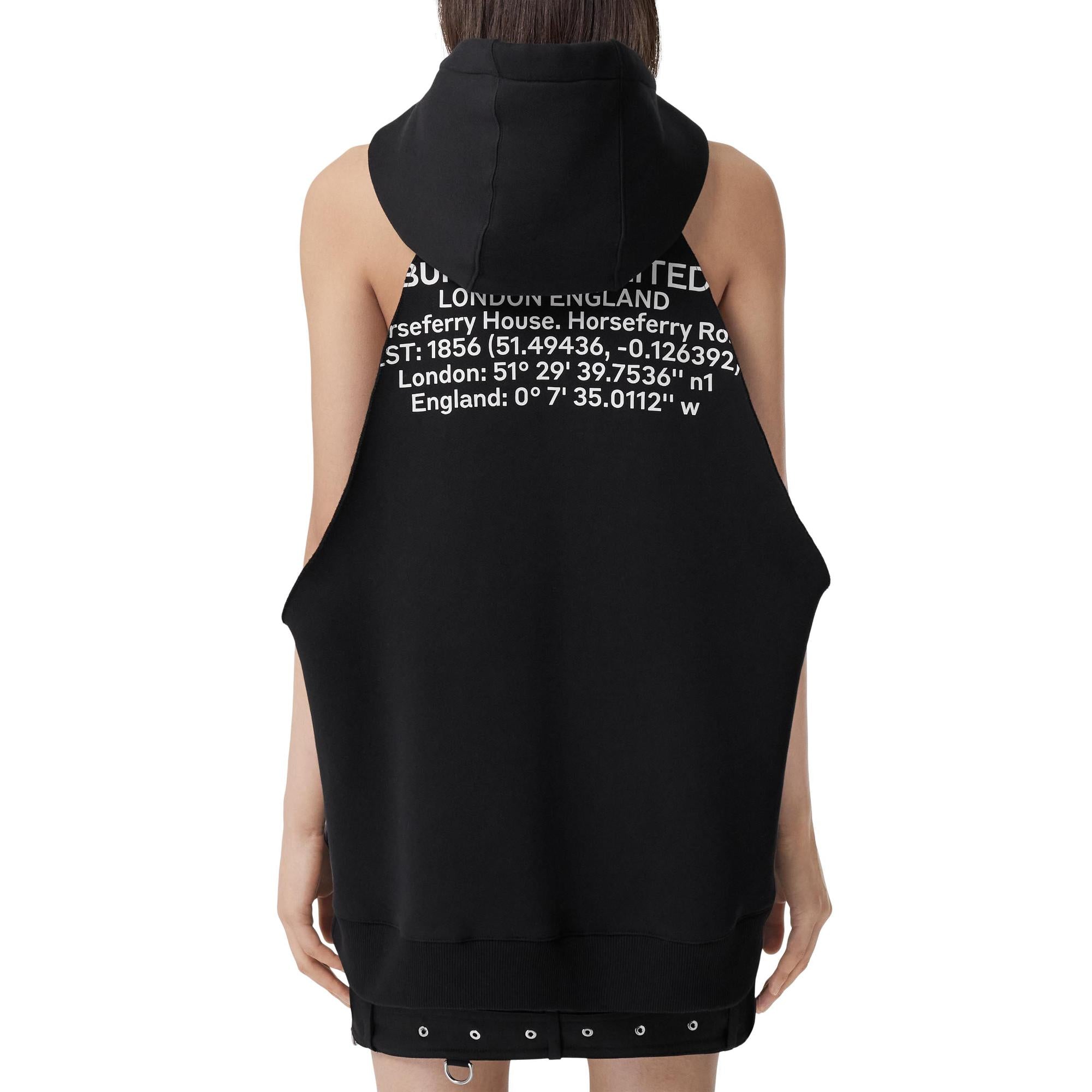 슬리브리스 로케이션 프린트 코튼 후디