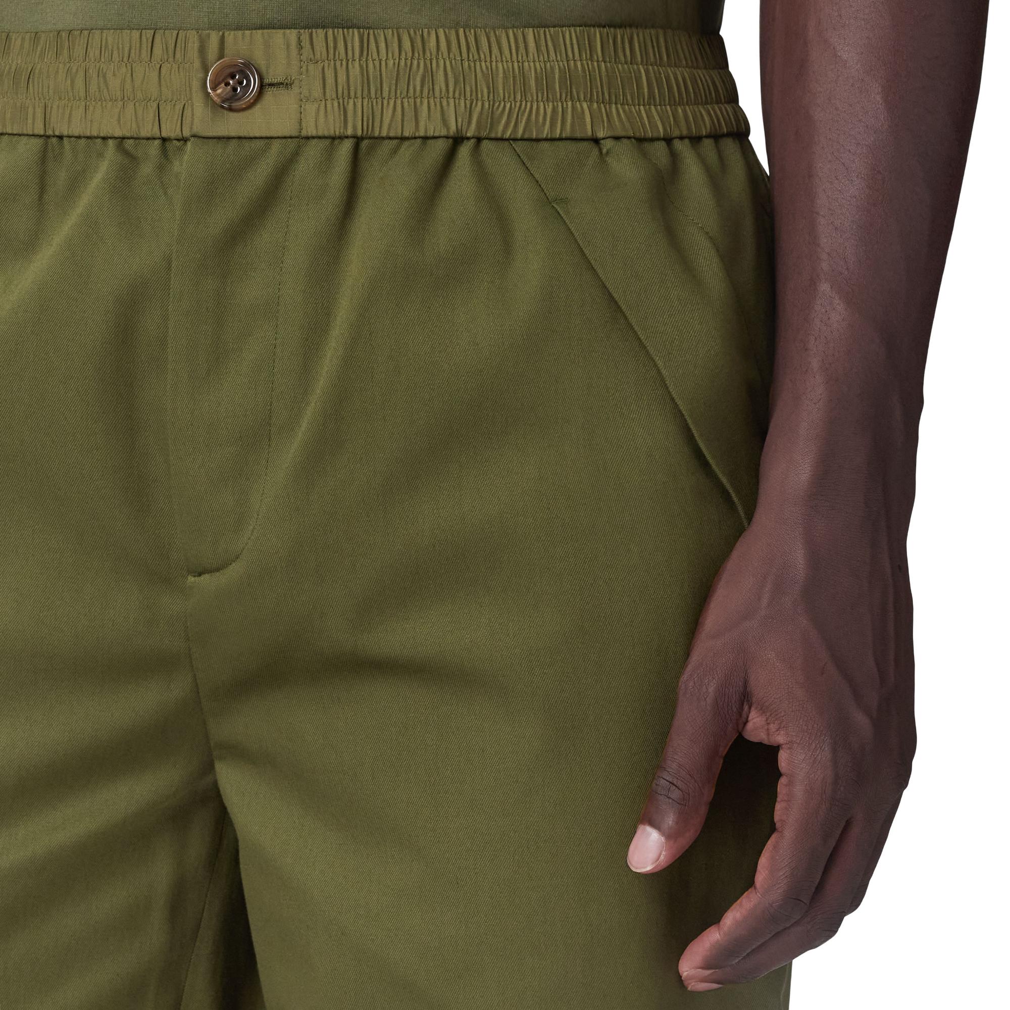 컨트라스트 트리밍 코튼 트윌 팬츠