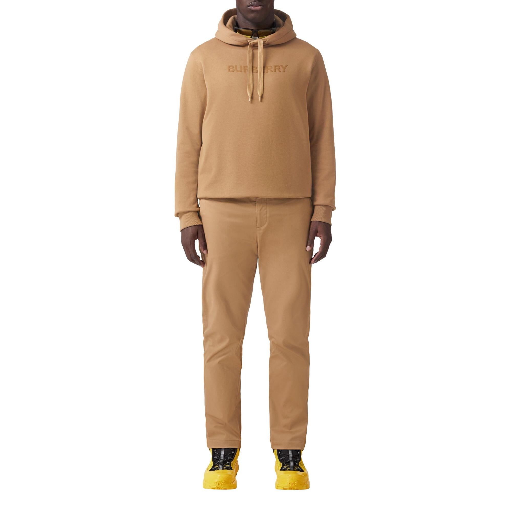 슬림핏 모노그램 모티프 스트레치 코튼 치노