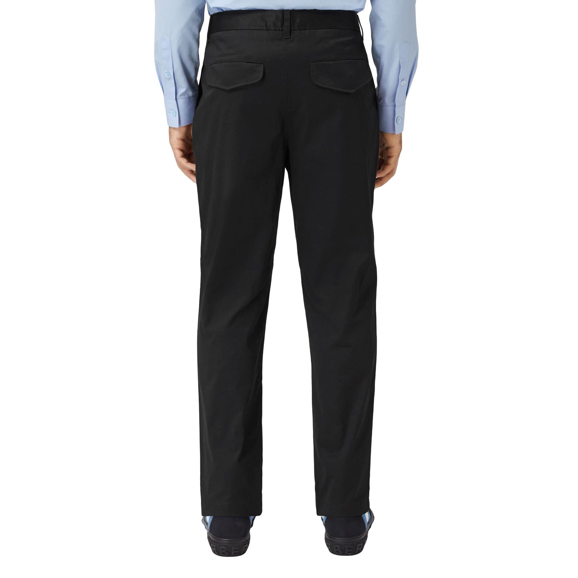 슬림핏 모노그램 모티프 스트레치 코튼 치노