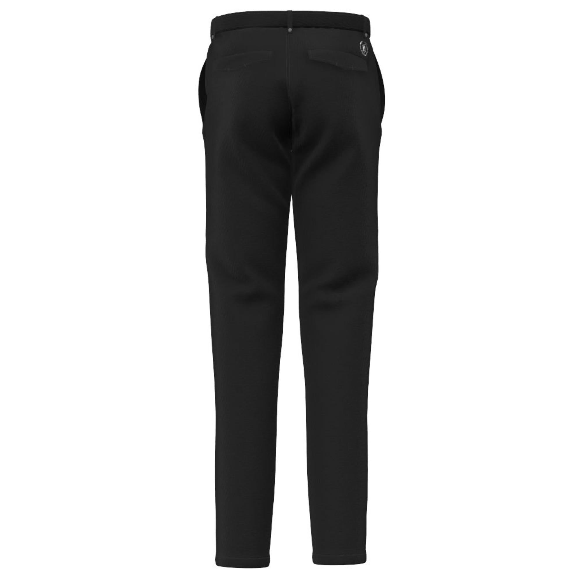 슬림핏 모노그램 모티프 스트레치 코튼 치노