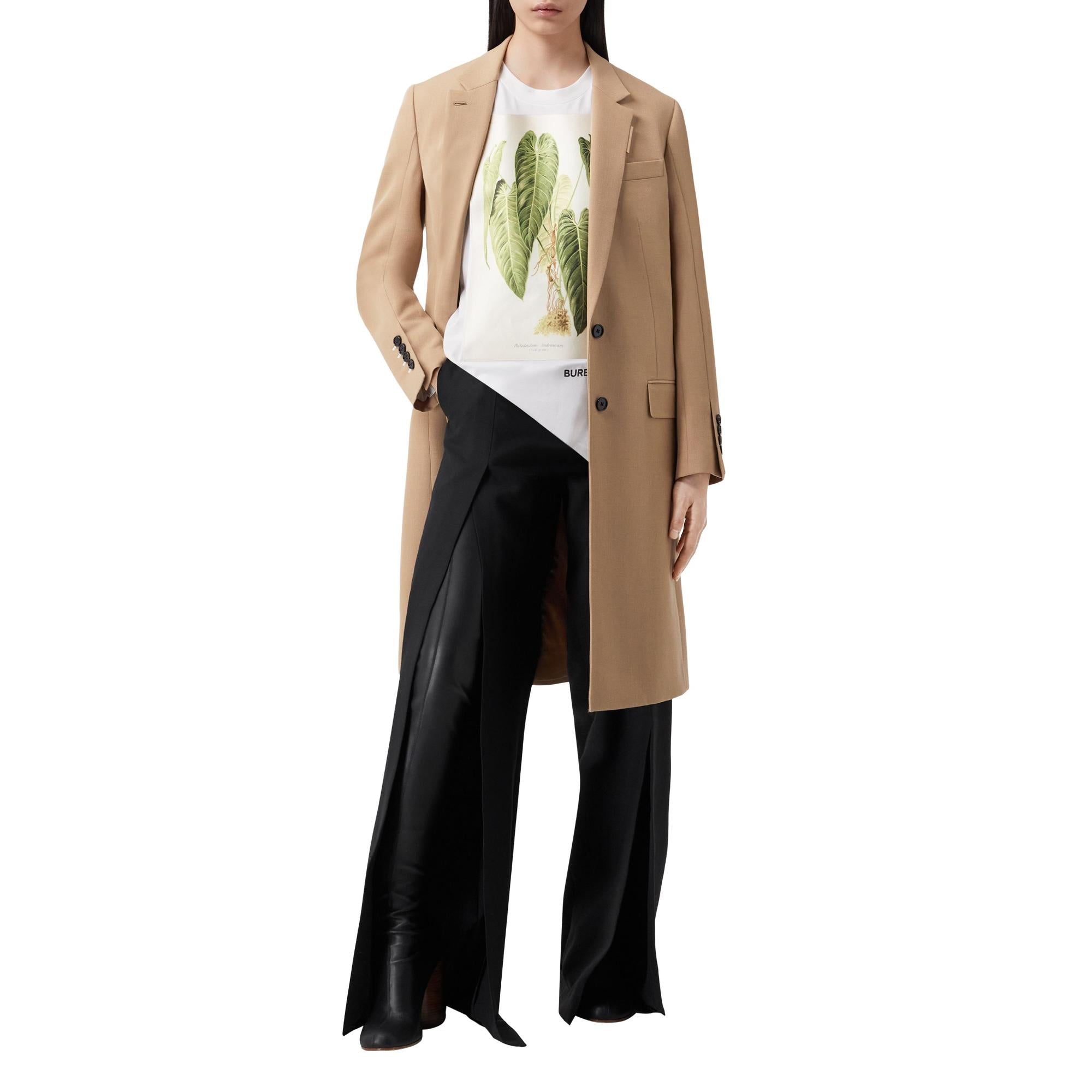 울 코튼 테일러드 코트