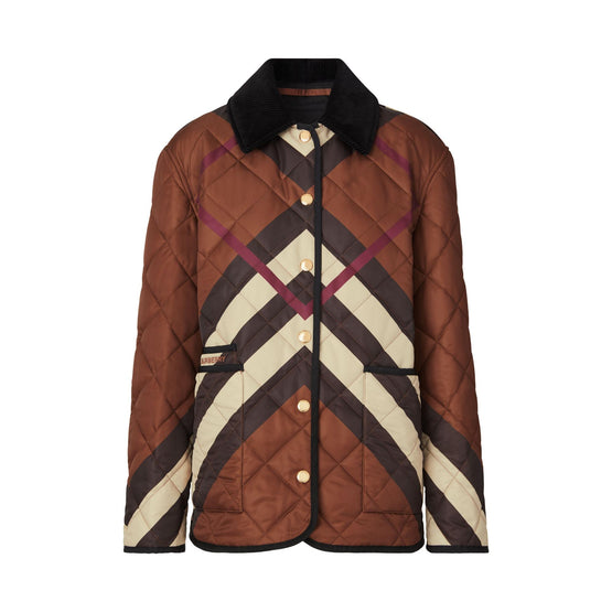 쉐브론 체크 다이아몬드 퀼팅 재킷