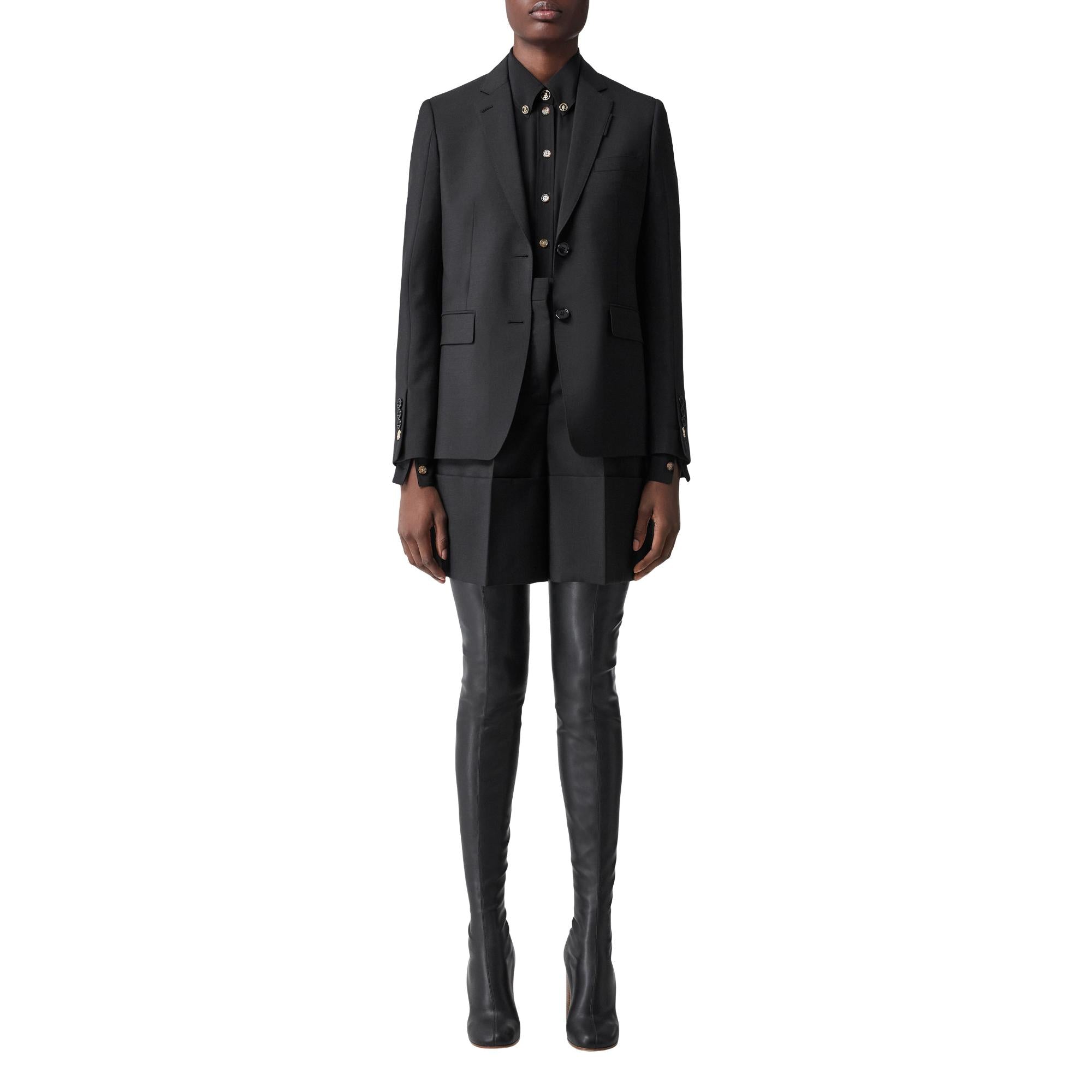 모헤어 울 테일러드 재킷