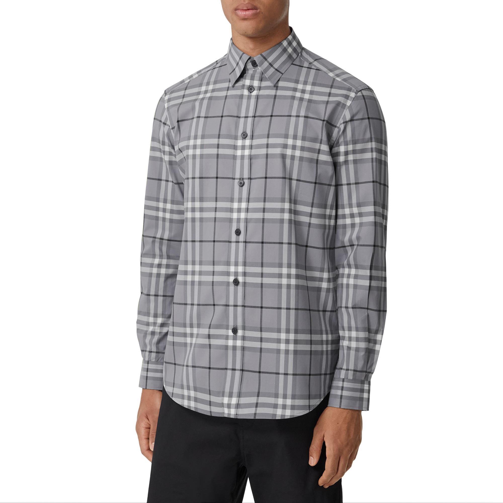 체크 코튼 셔츠