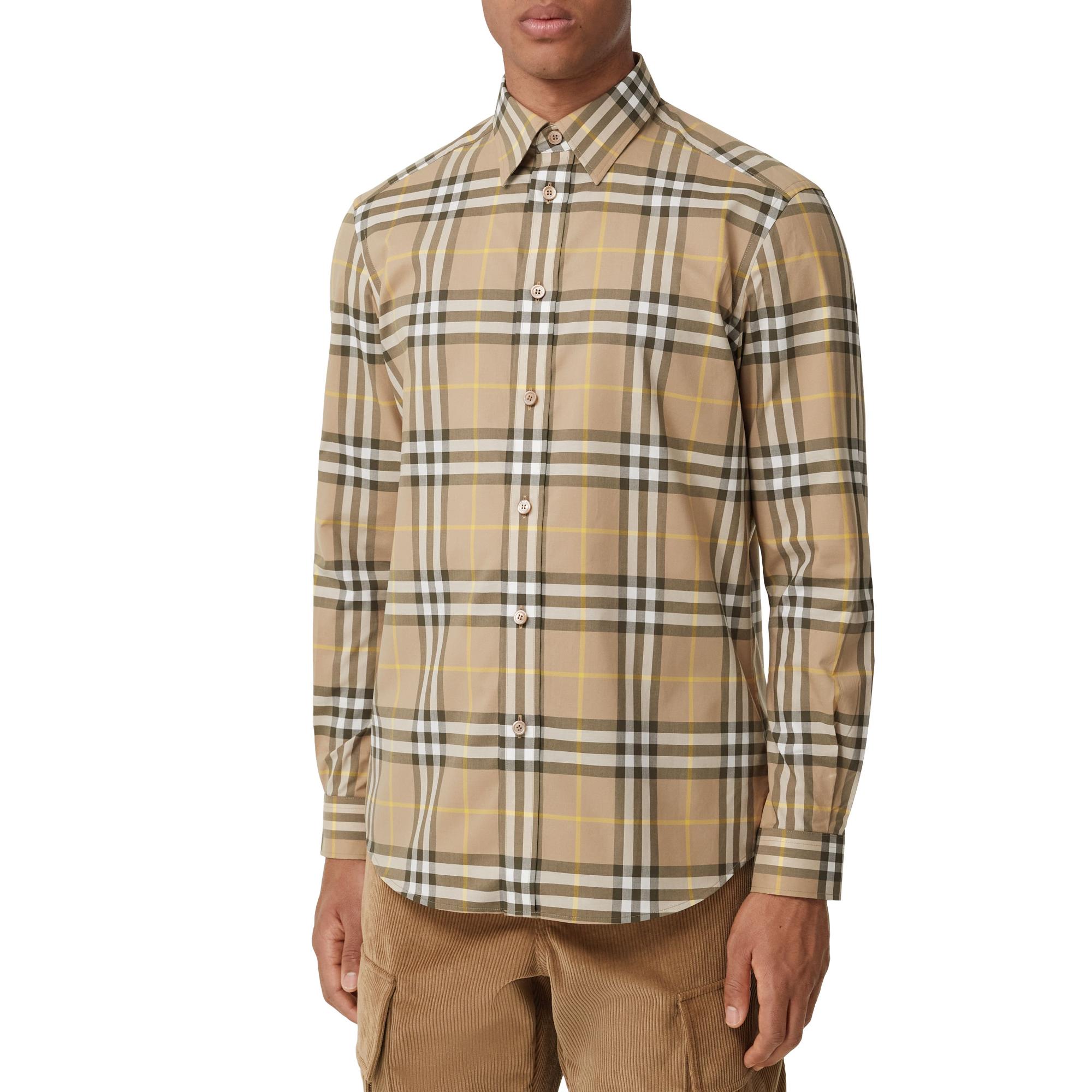 체크 코튼 셔츠