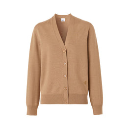 모노그램 모티프 울 실크 블렌드 카디건