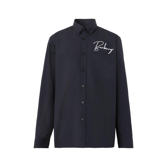 엠브로이더리 로고 코튼 셔츠