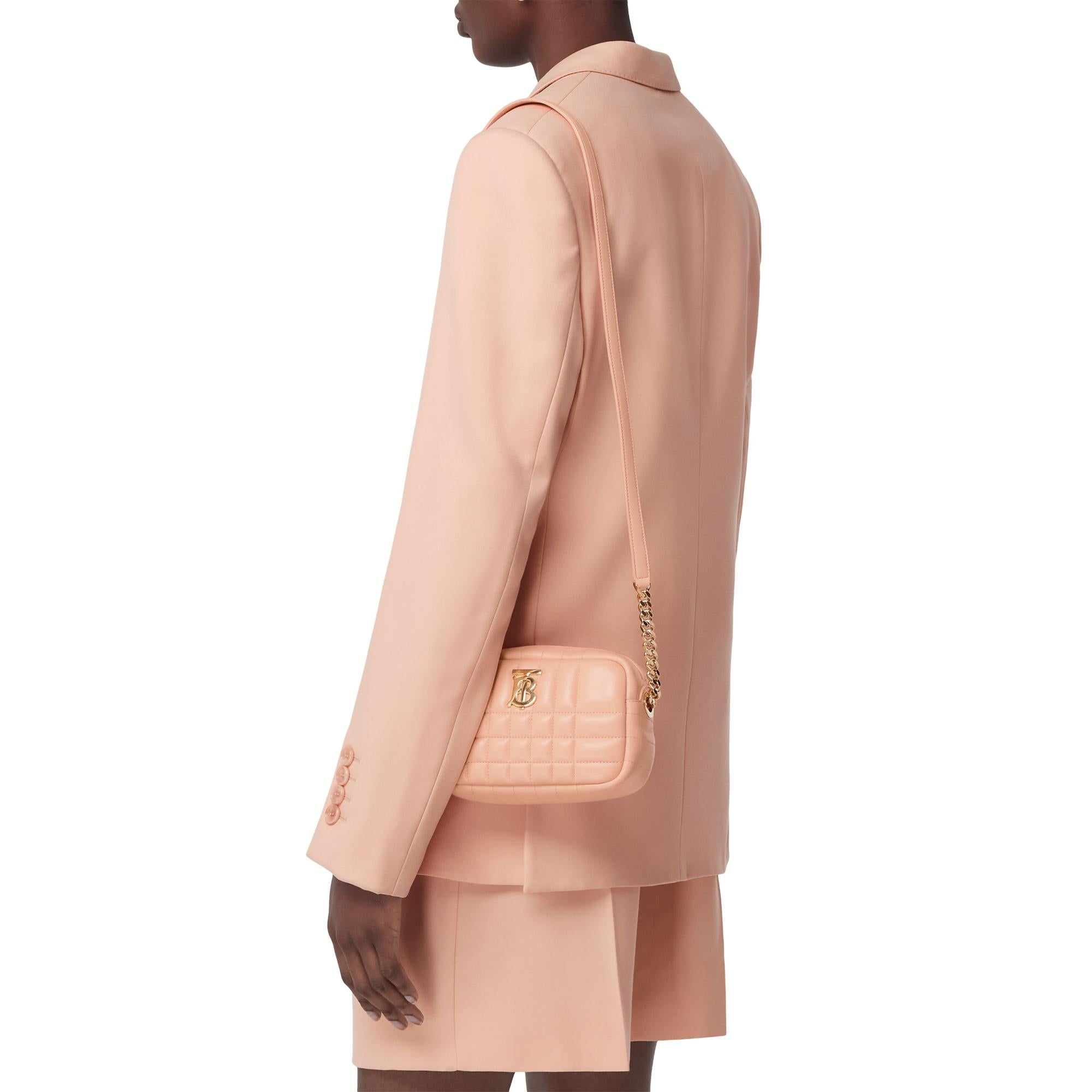 퀼팅 레더 미니 롤라 카메라 백