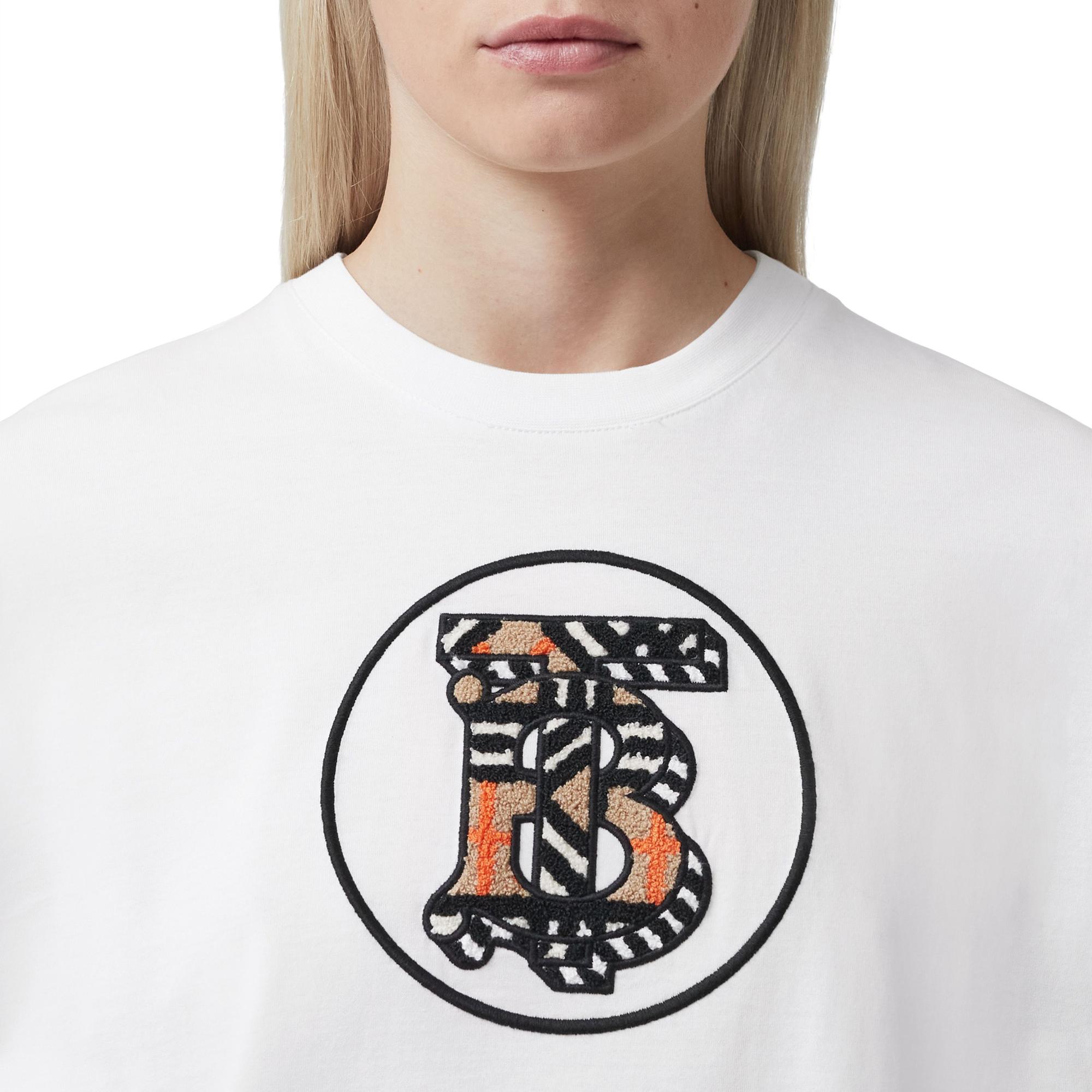 모노그램 모티프 코튼 오버사이즈 티셔츠