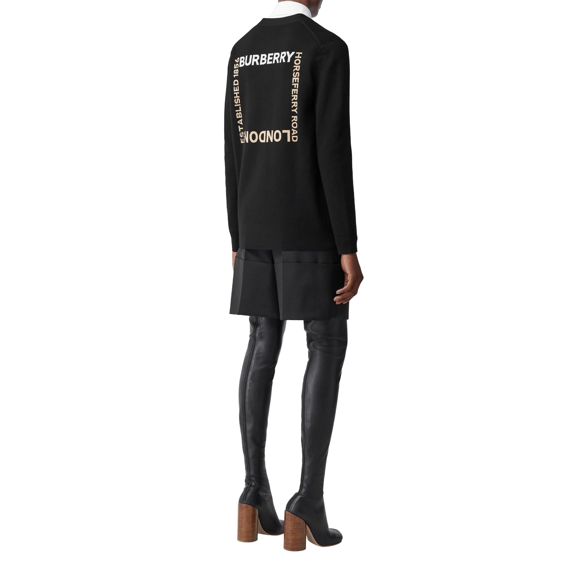 호스페리 스퀘어 울 블렌드 자카드 카디건