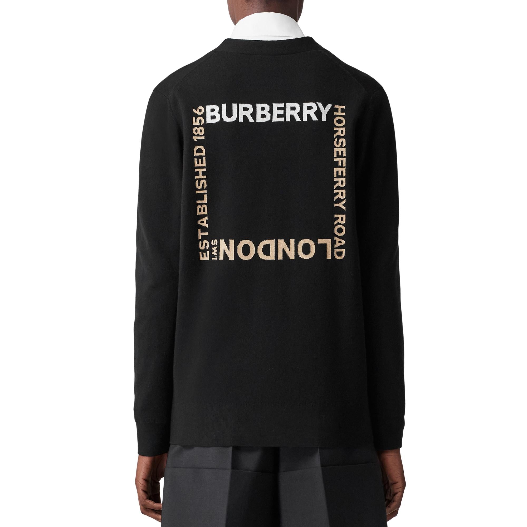 호스페리 스퀘어 울 블렌드 자카드 카디건