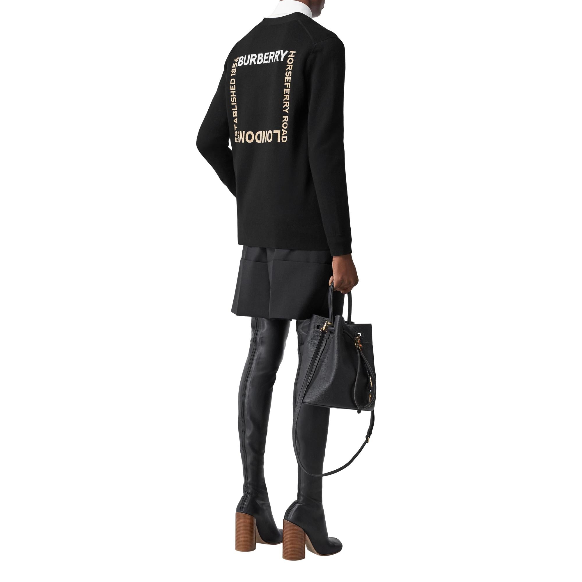 호스페리 스퀘어 울 블렌드 자카드 카디건