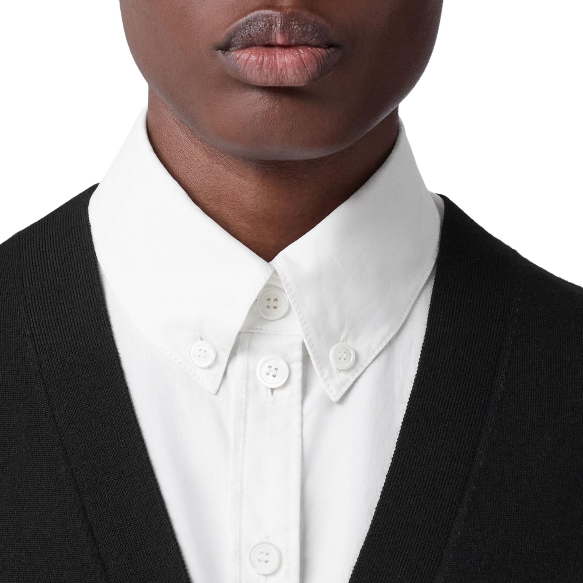 호스페리 스퀘어 울 블렌드 자카드 카디건