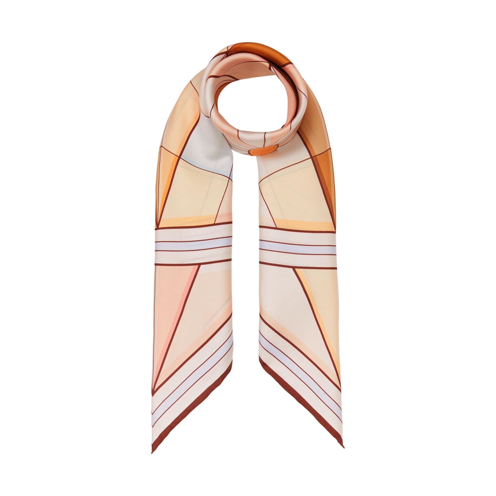 스타 프린트 실크 스퀘어 스카프