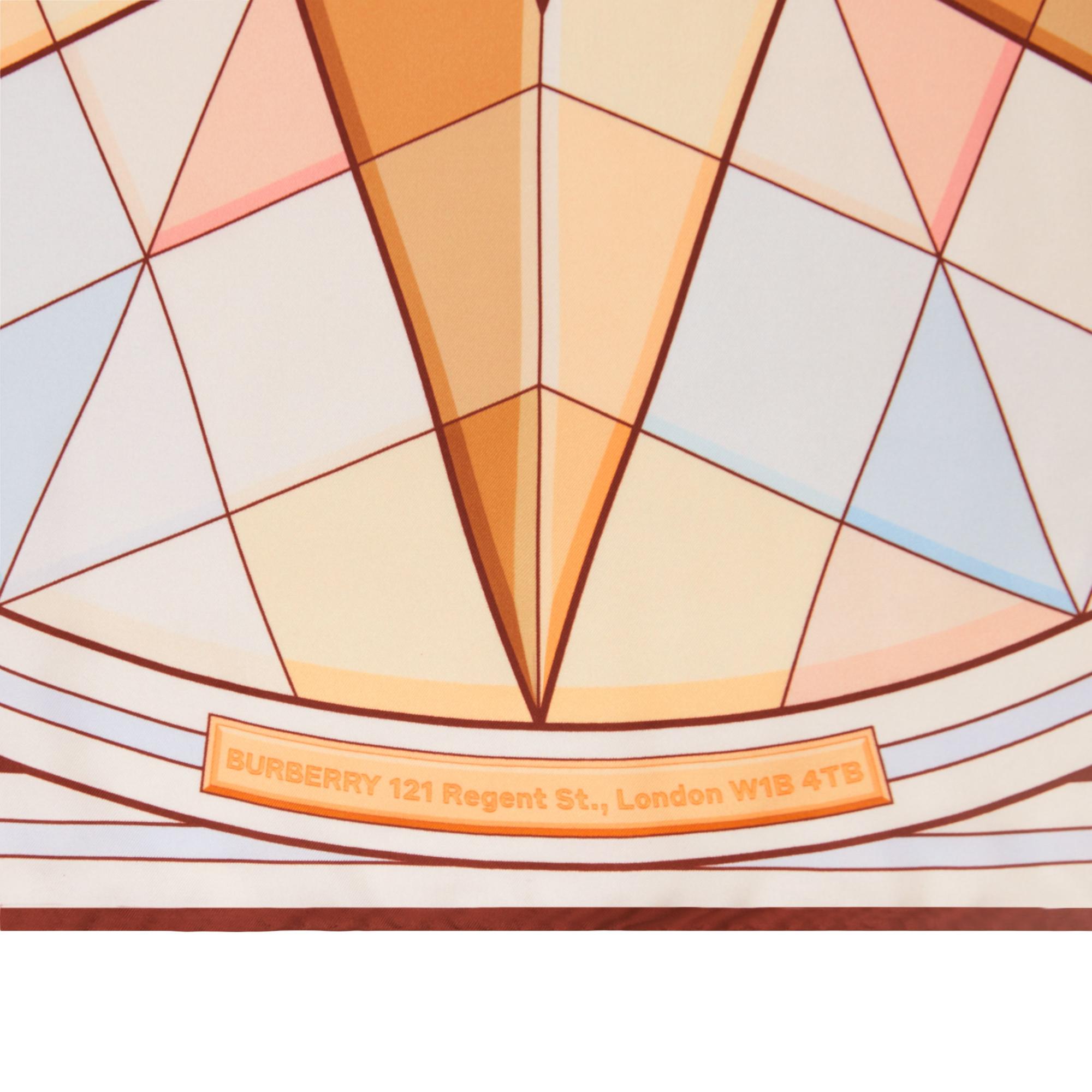 스타 프린트 실크 스퀘어 스카프