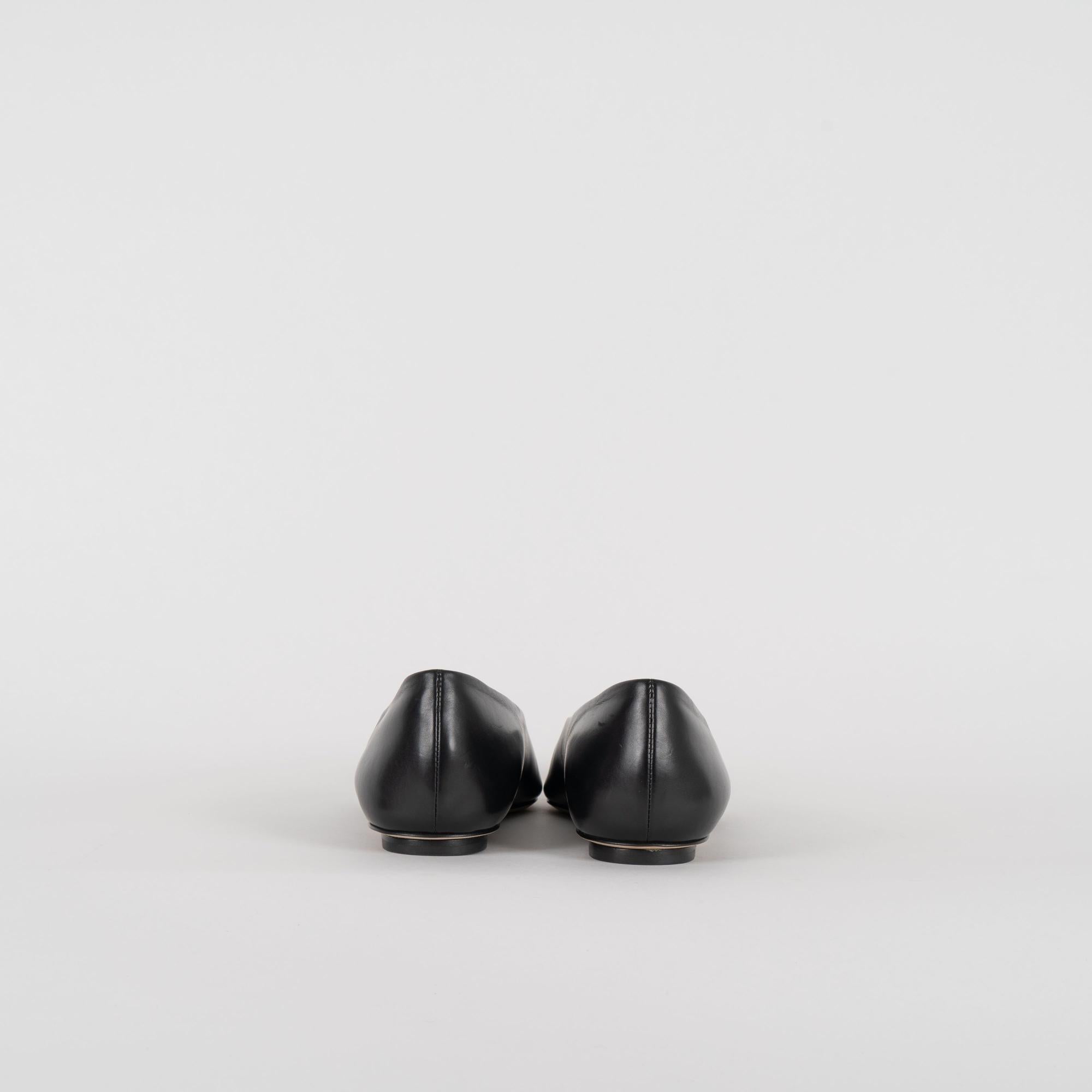 송가지 가죽 소재의 여성 플랫 슈즈