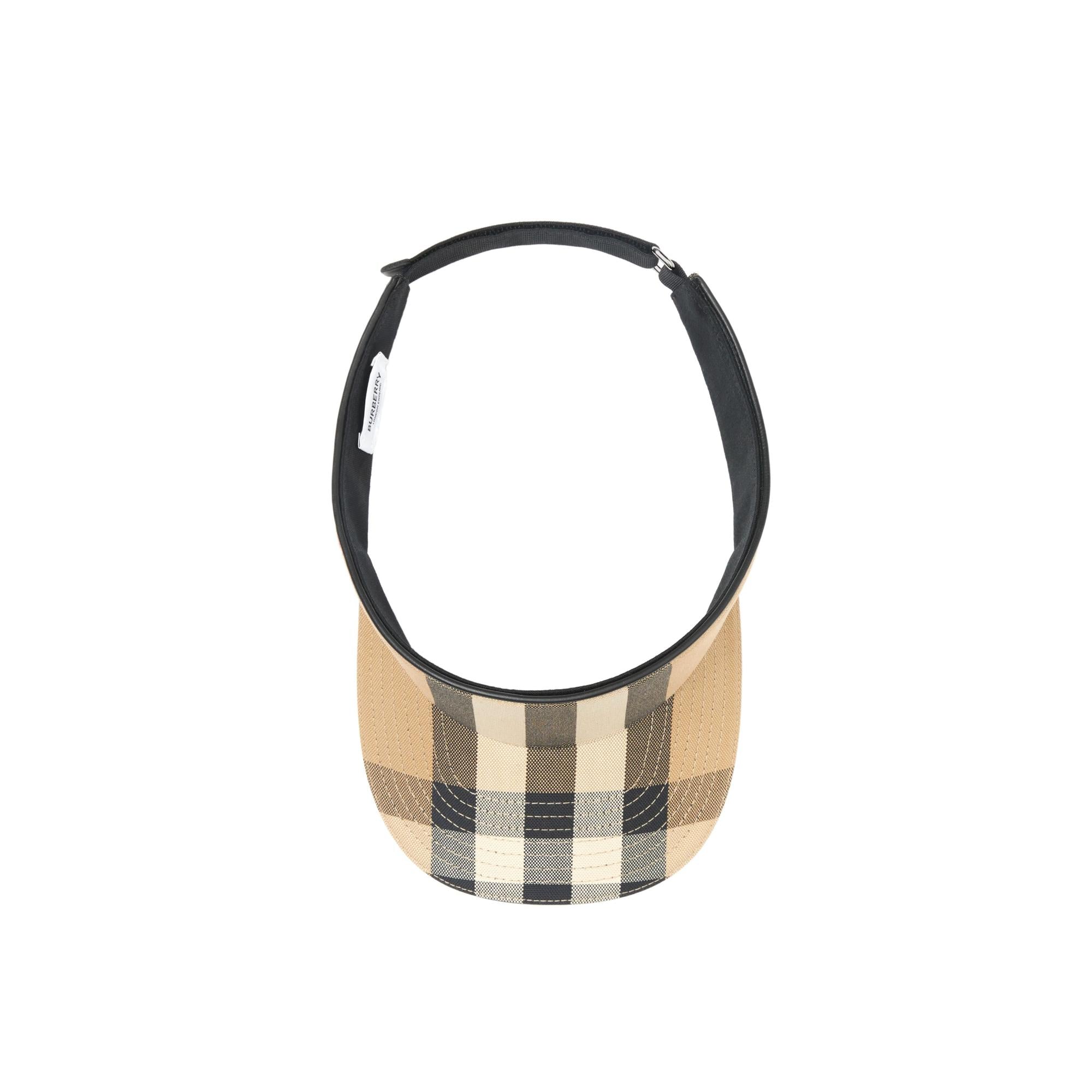 체크 코튼 바이저