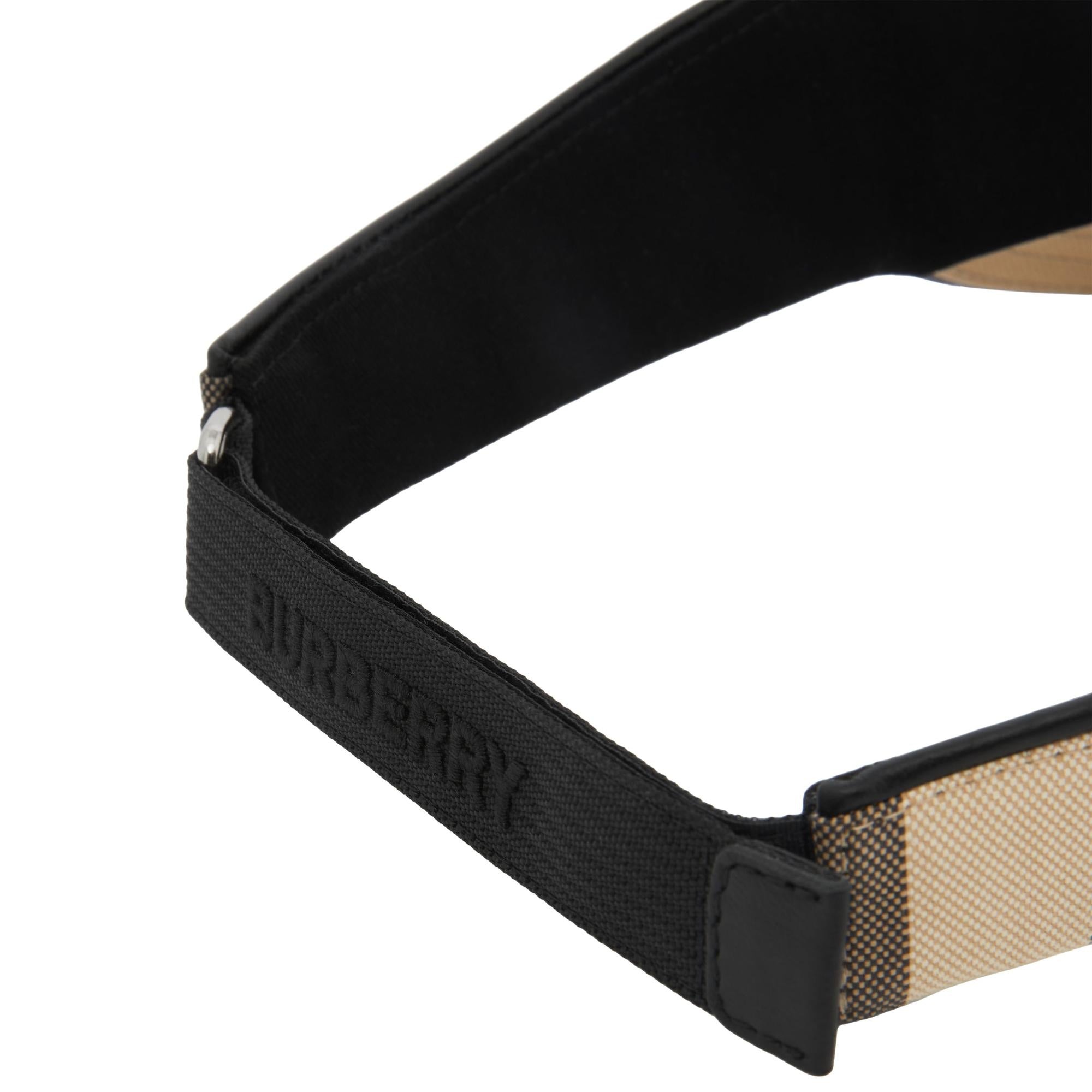 체크 코튼 바이저