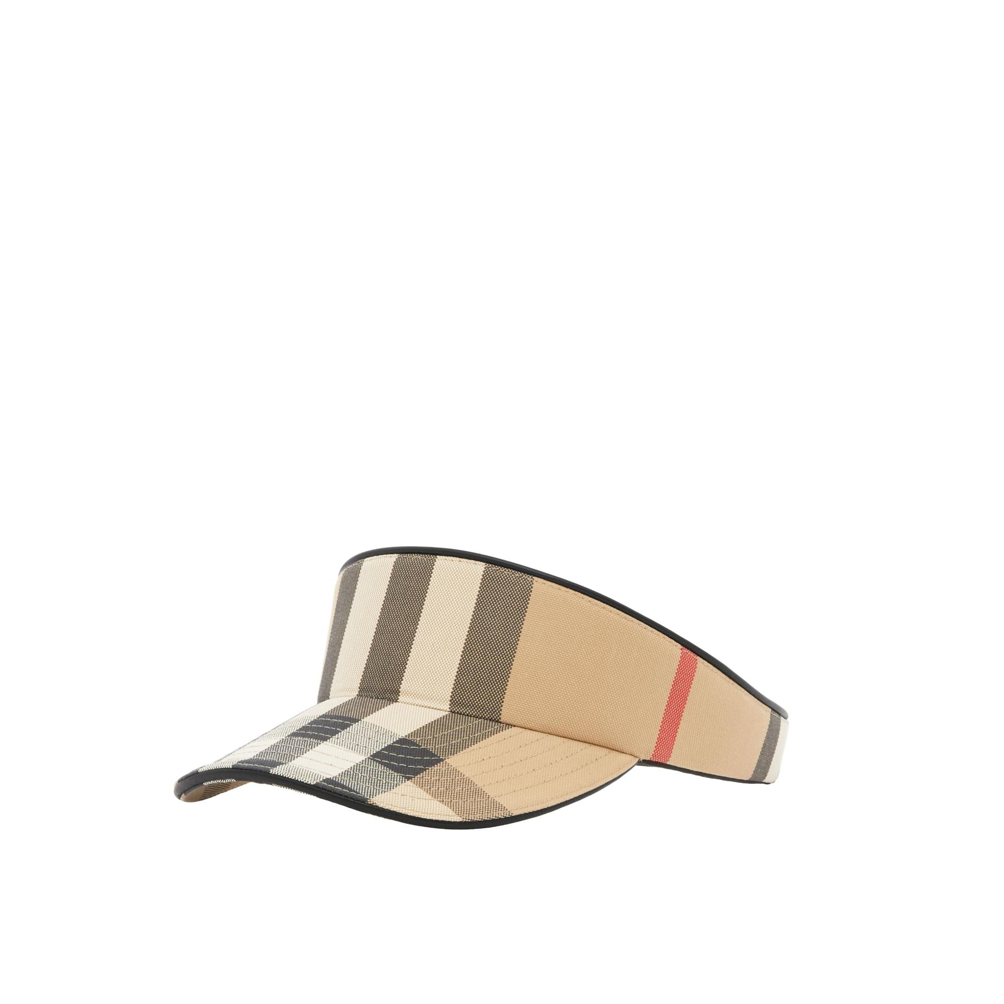 체크 코튼 바이저