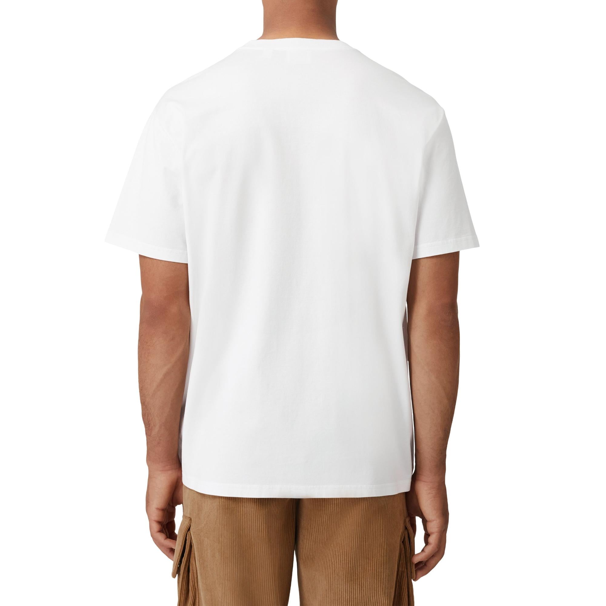 맵 프린트 코튼 오버사이즈 티셔츠