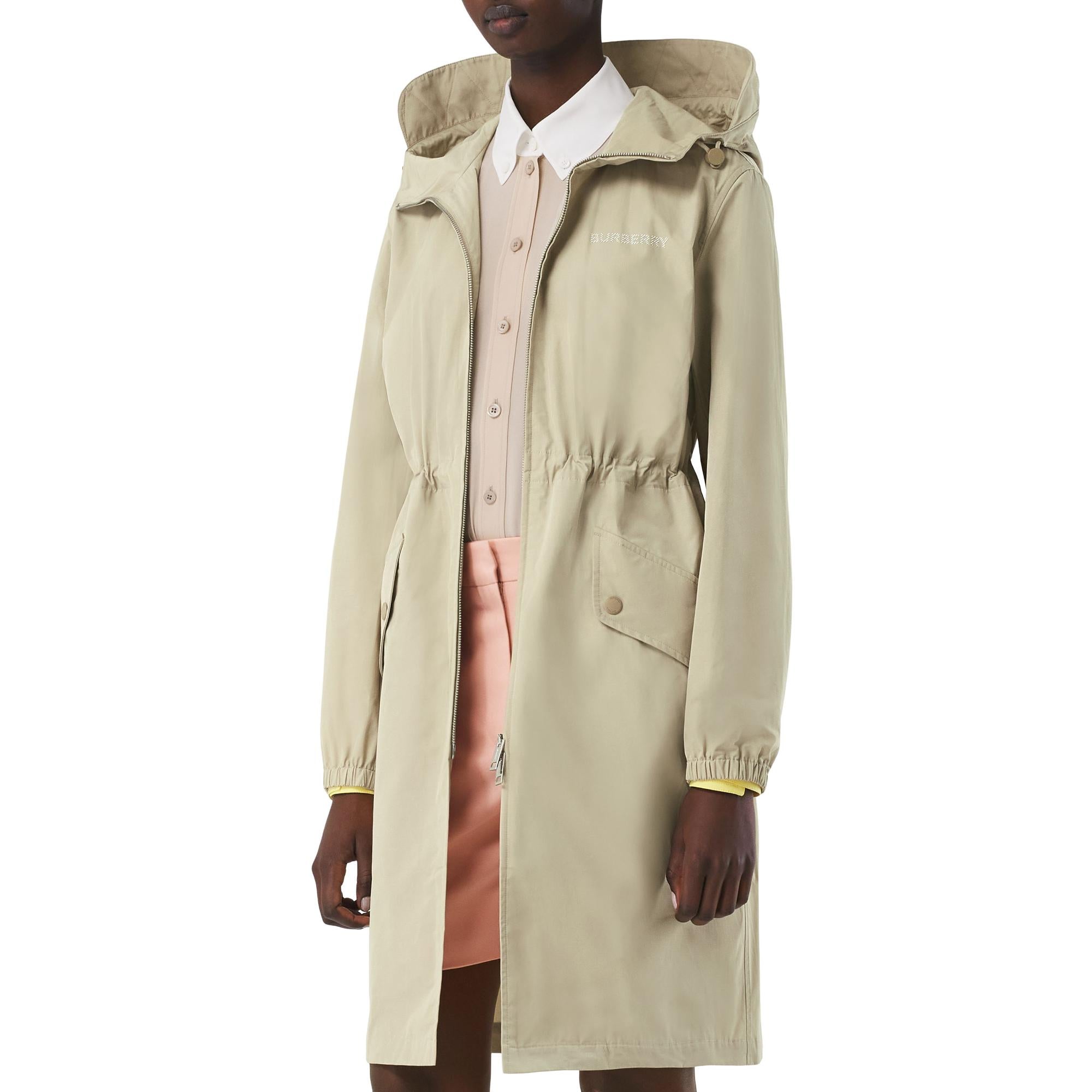 호스페리 스퀘어 프린트 코튼 블렌드 파카