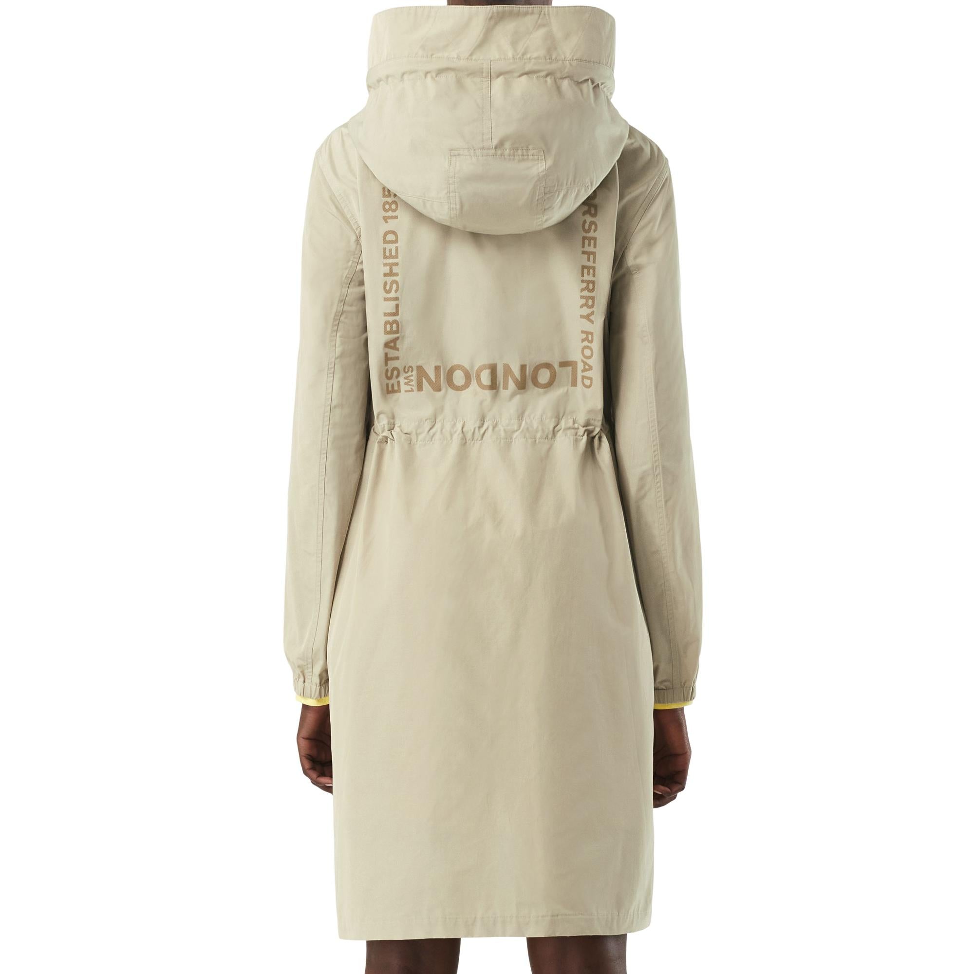 호스페리 스퀘어 프린트 코튼 블렌드 파카