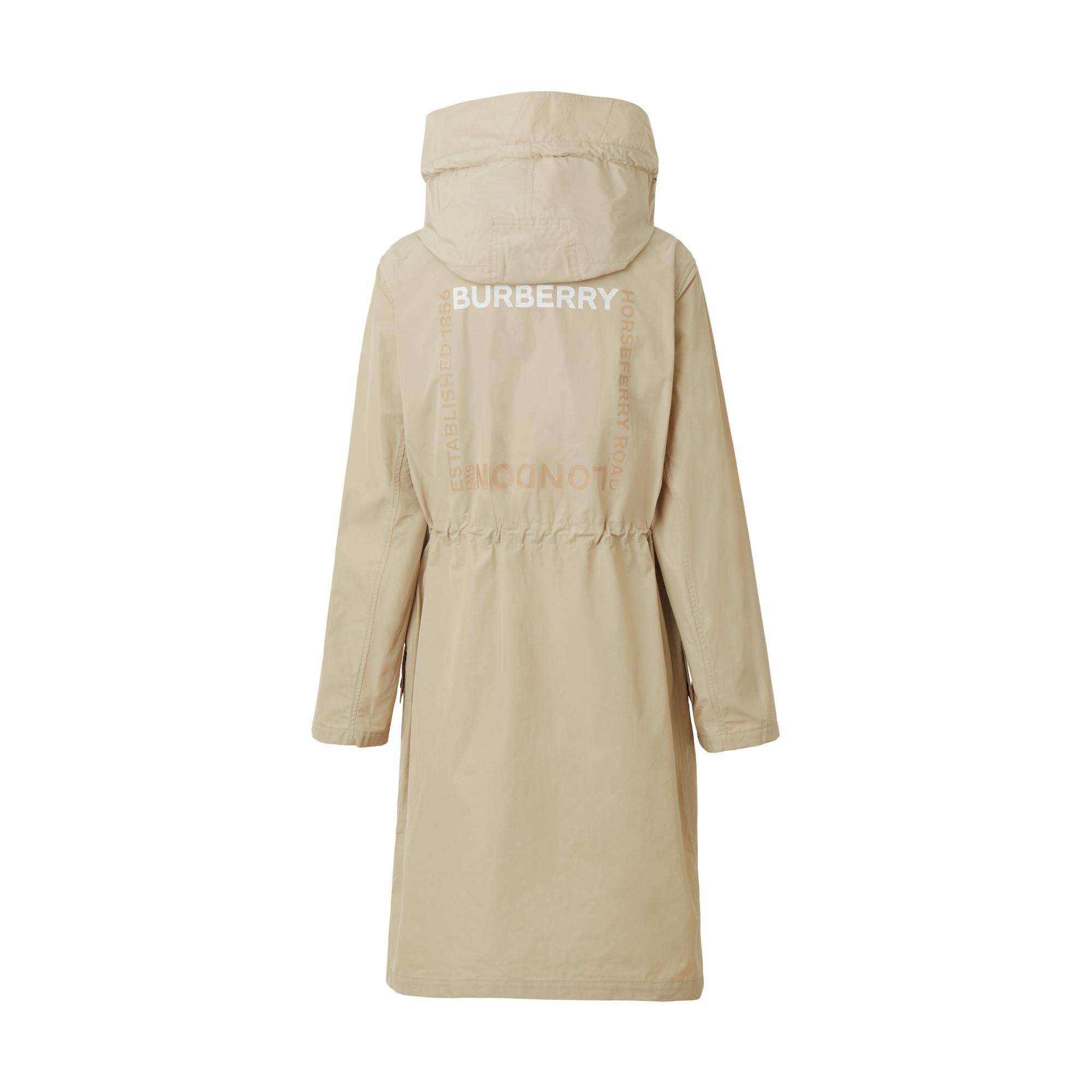 호스페리 스퀘어 프린트 코튼 블렌드 파카