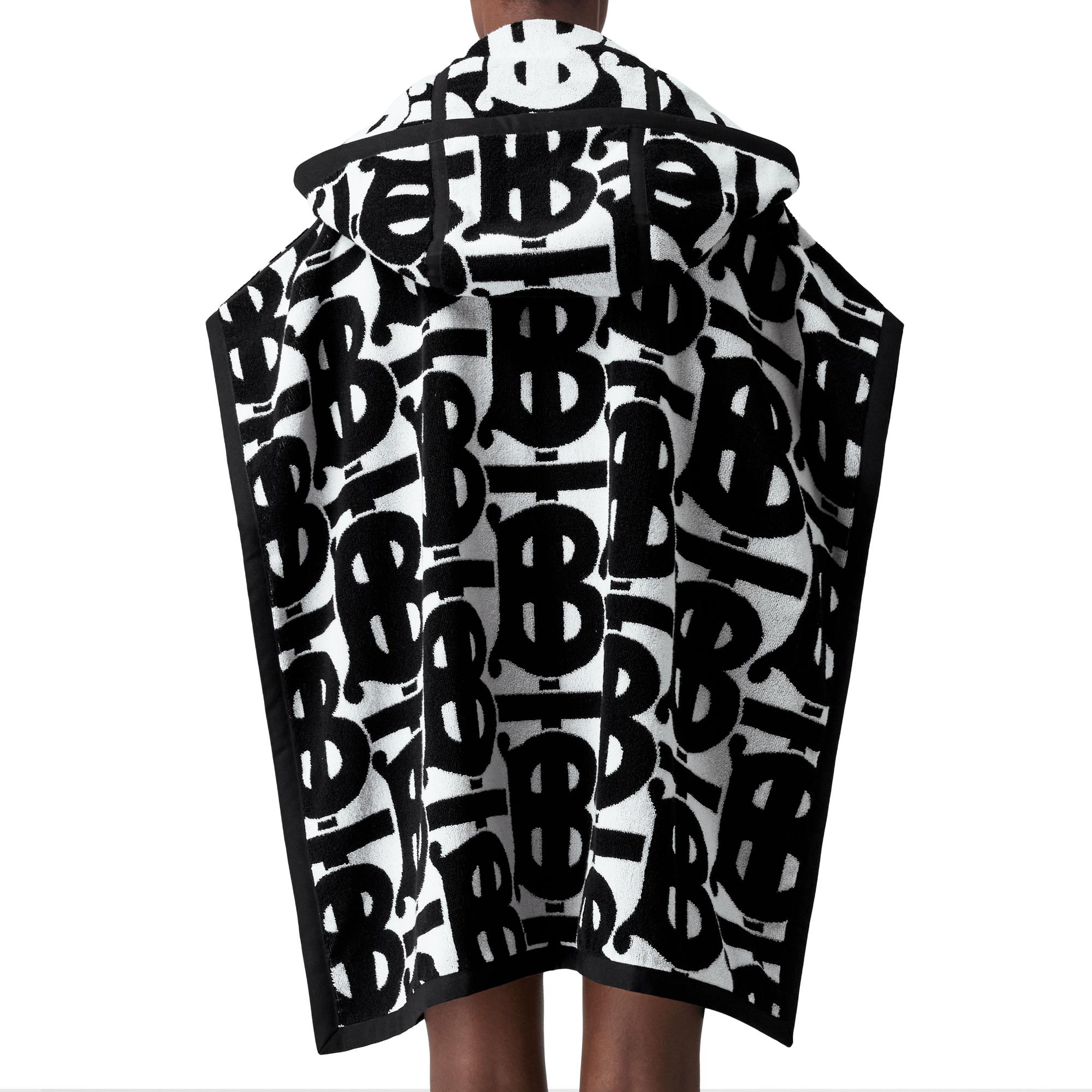 모노그램 코튼 자카드 후드 케이프