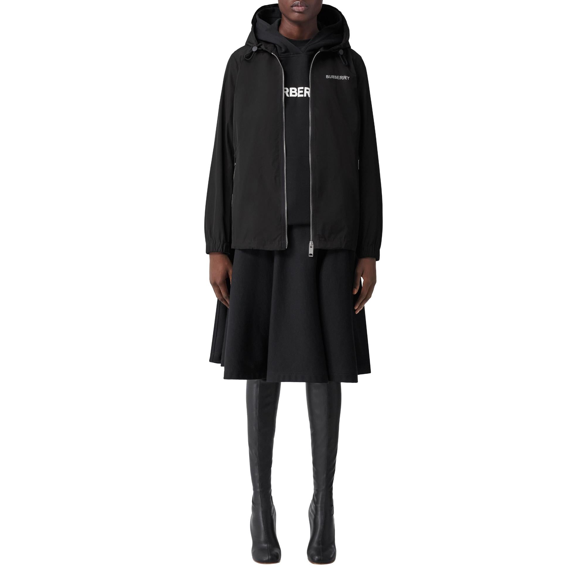 호스페리 스퀘어 프린트 코튼 블렌드 후드 재킷