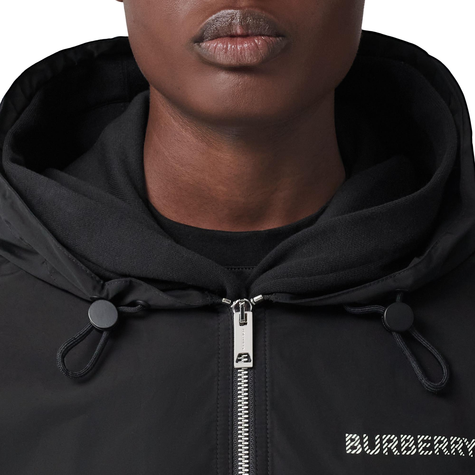 호스페리 스퀘어 프린트 코튼 블렌드 후드 재킷