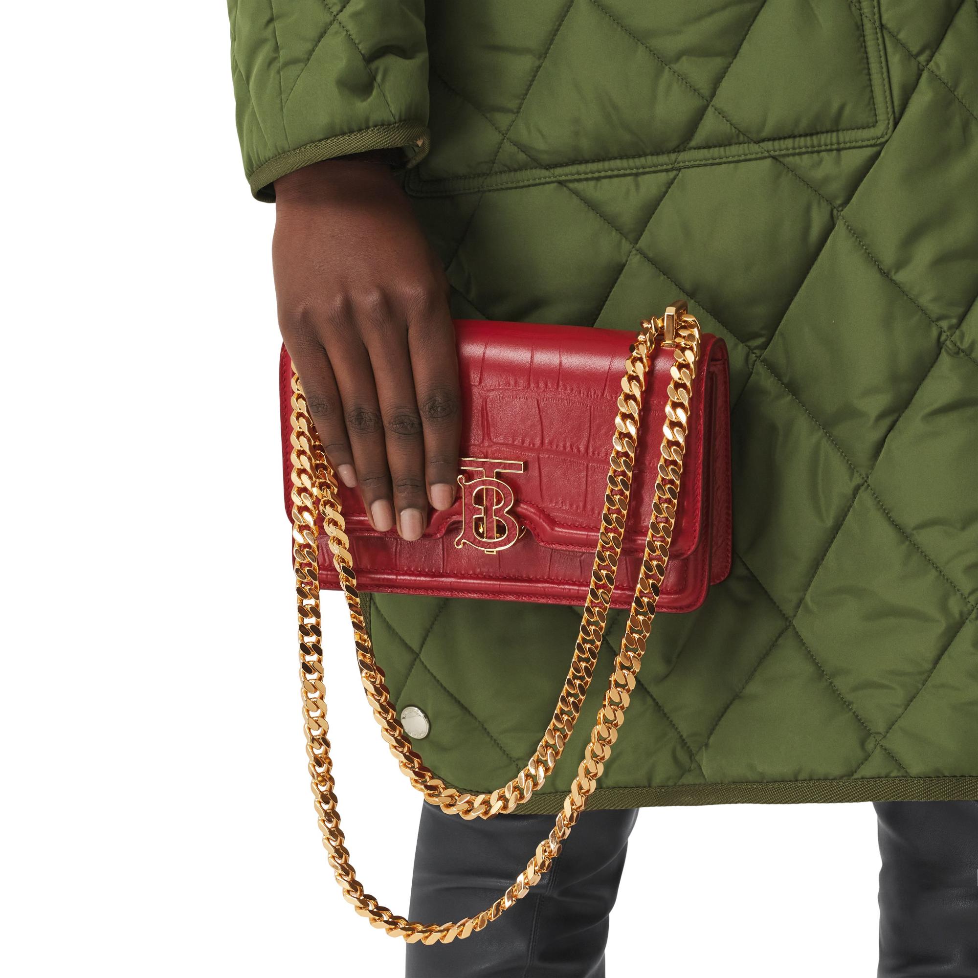 엠보싱 레더 미니 체인 TB 백