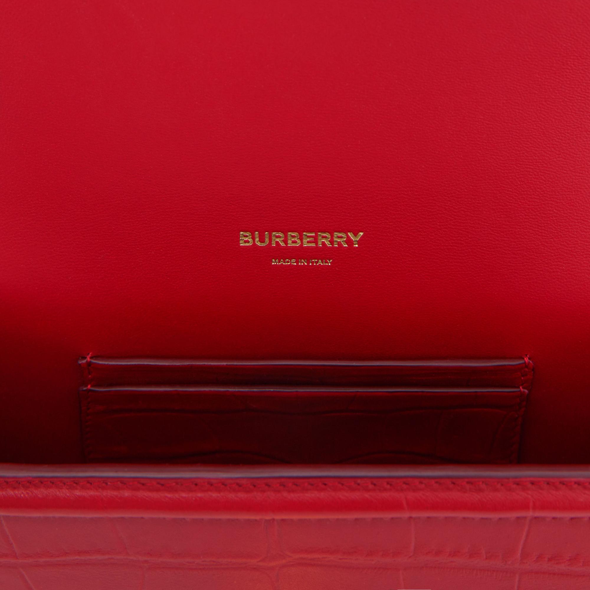 엠보싱 레더 미니 체인 TB 백