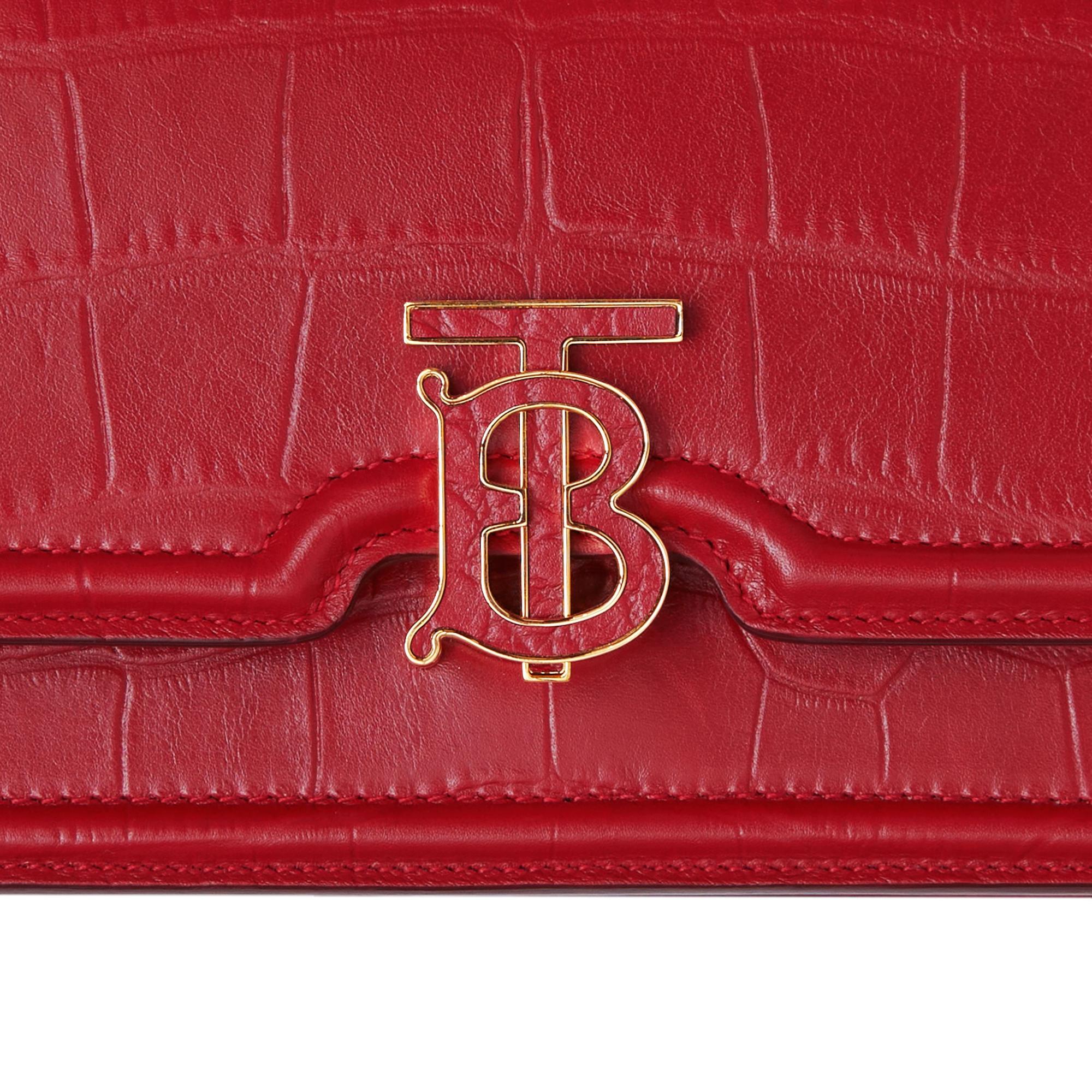 엠보싱 레더 미니 체인 TB 백